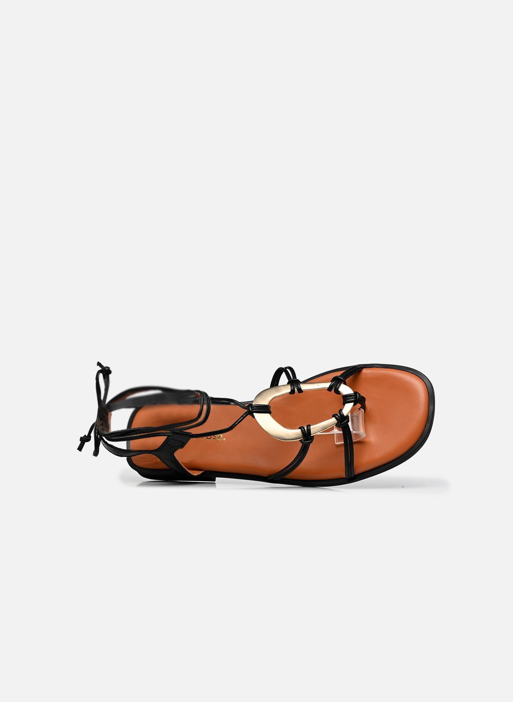 Flache Sandalen Saz damen schwarz Georgia Rose Flache Sandalen Saz damen schwarz NOIR