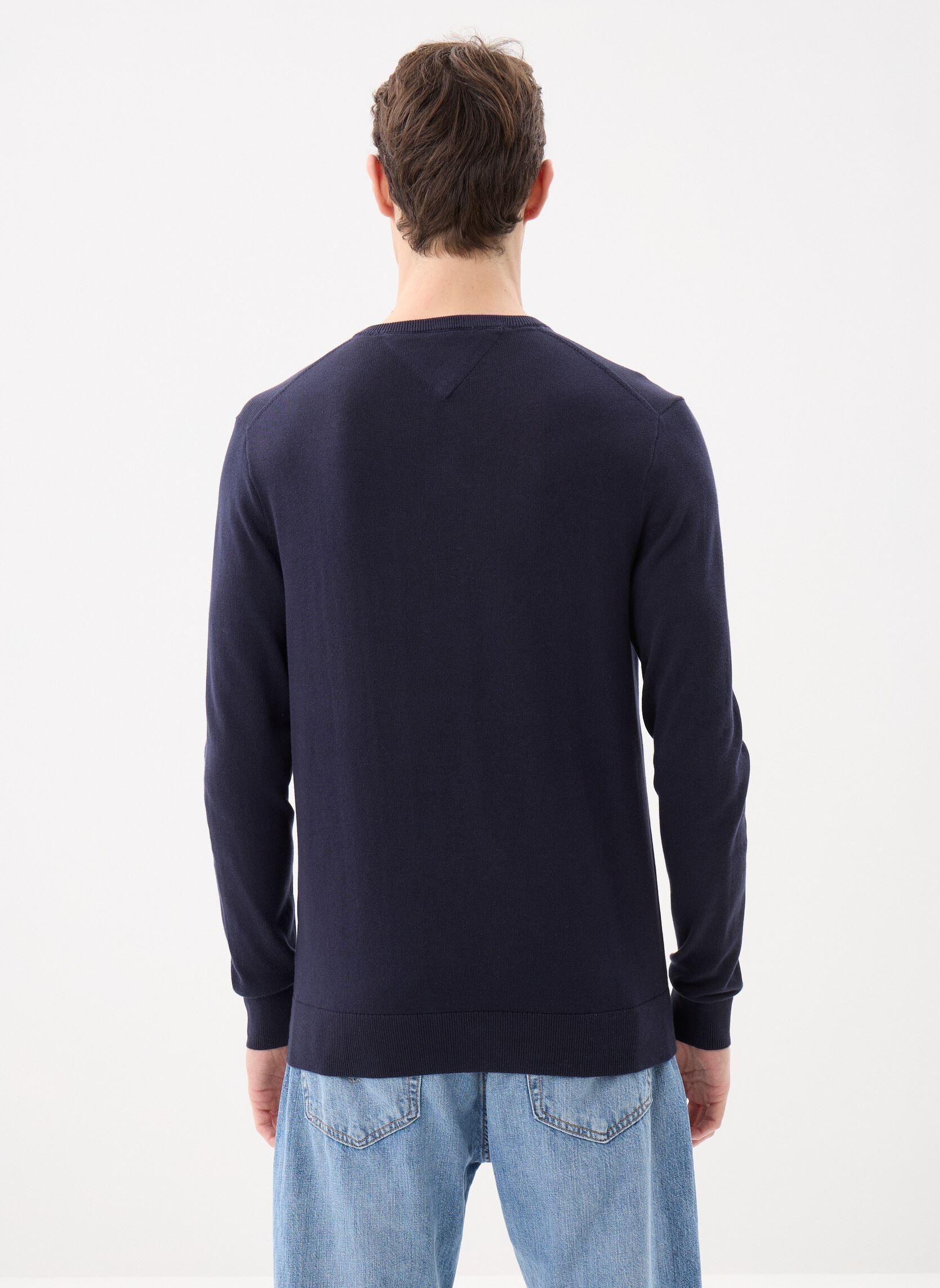 Pulls Essential Cotton V N homme bleu Tommy Hilfiger Pulls Essential Cotton V N homme bleu Desert Sky