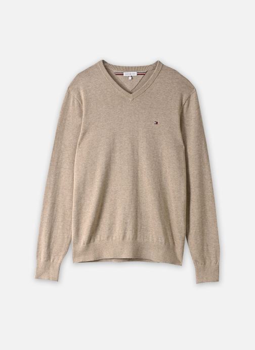 Tommy Hilfiger Pulls Essential Cotton V N homme beige