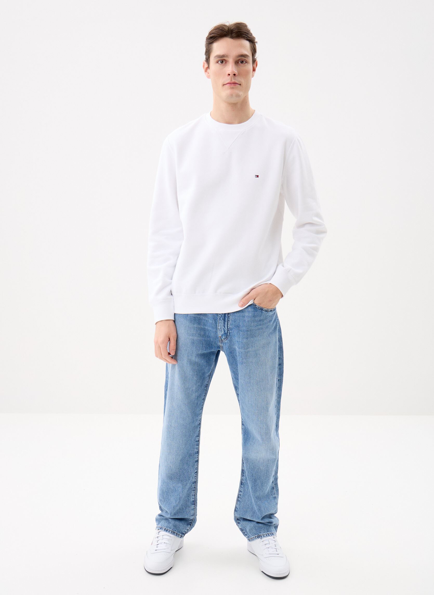 Sweatshirts Essential Fleece Cre herren weiß Tommy Hilfiger Sweatshirts Essential Fleece Cre herren weiß WHITE