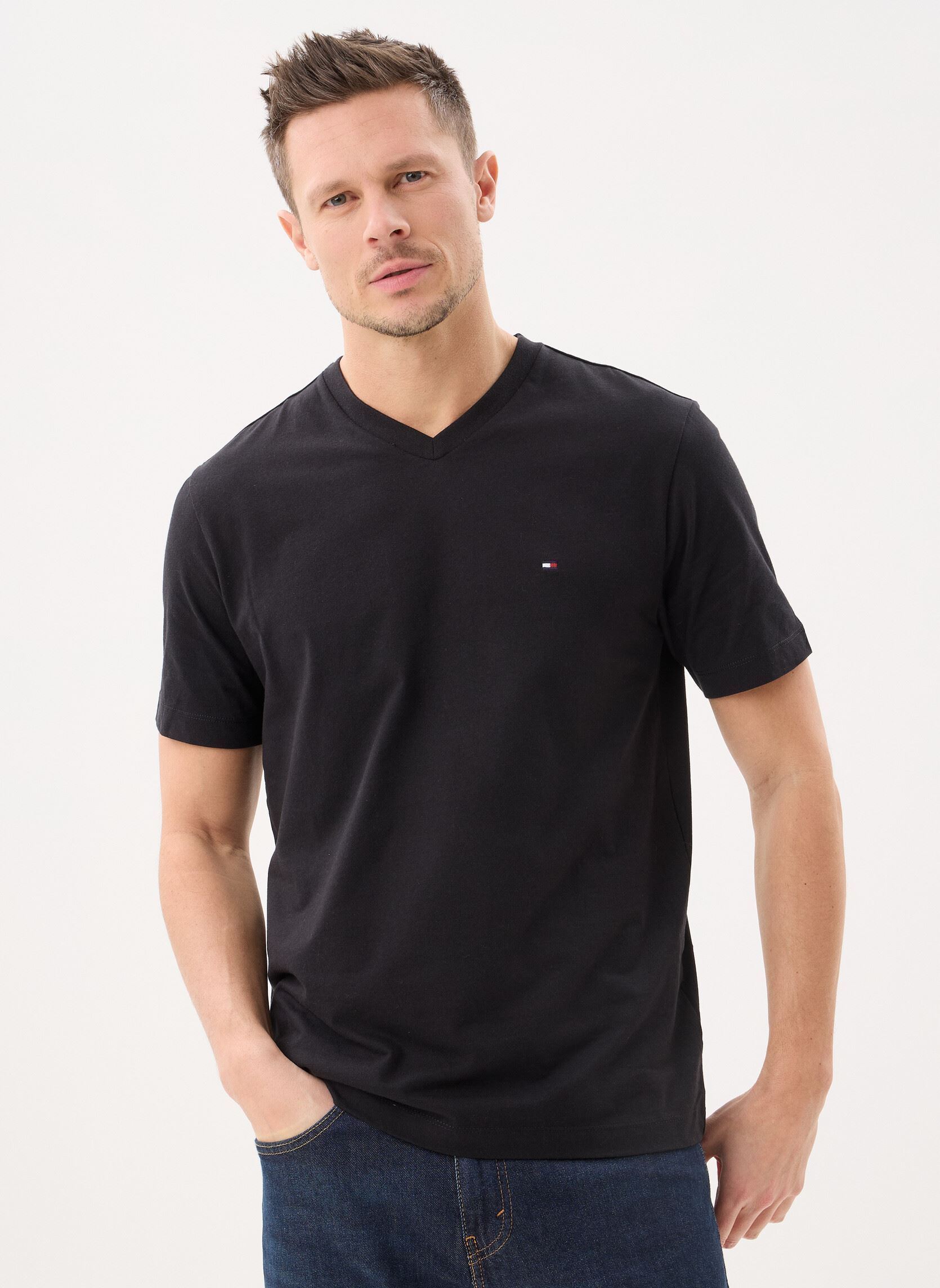 Vêtements Tommy Hilfiger Essential V Neck Tee MW0MW39249 pour Accessoires - vue 6