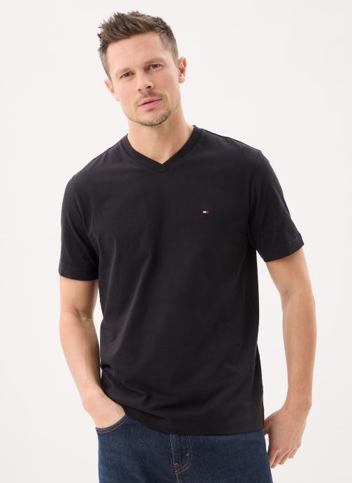 Tommy Hilfiger T-shirts met korte mouwen Essential V-Neck Tee heren zwart