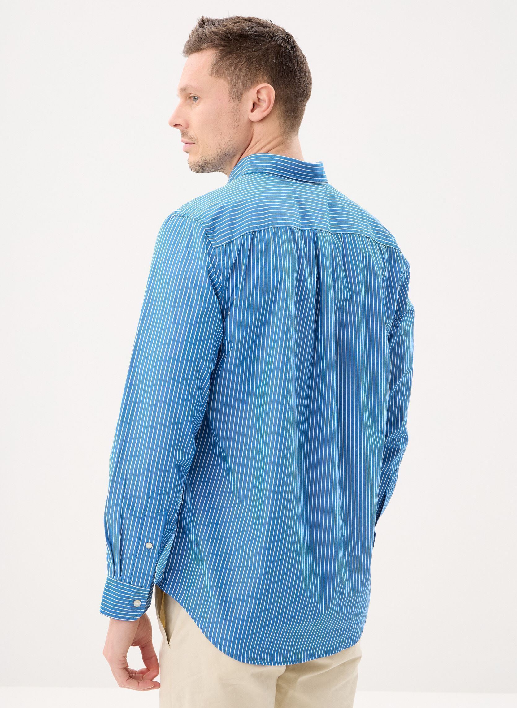 Hemden Core Hairline Poplin heren blauw Tommy Hilfiger Hemden Core Hairline Poplin heren blauw VIBRANT INDIGO / STRIPE