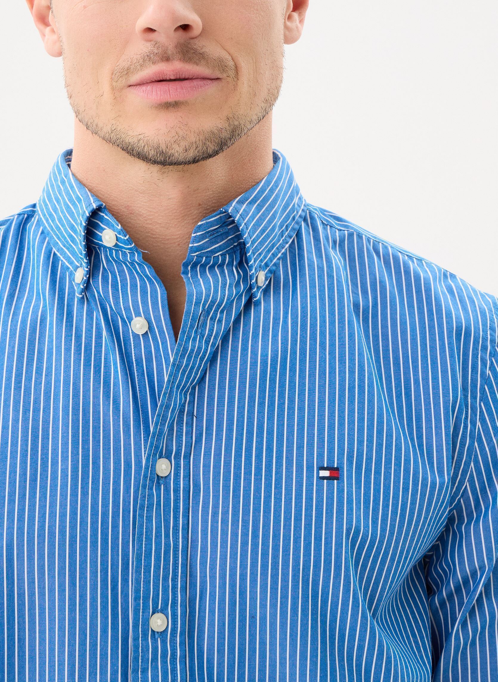 Hemden Core Hairline Poplin heren blauw Tommy Hilfiger Hemden Core Hairline Poplin heren blauw VIBRANT INDIGO / STRIPE