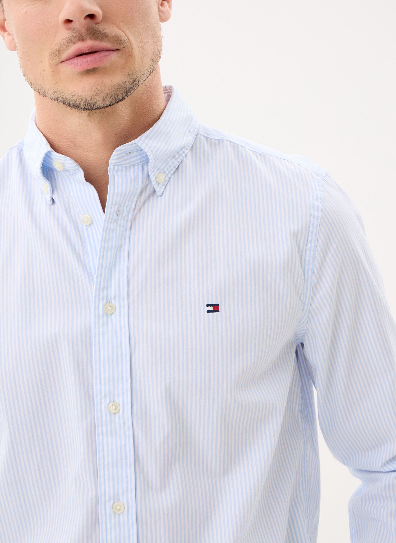 Chemises Core Flex Pop Classi homme bleu Tommy Hilfiger Chemises Core Flex Pop Classi homme bleu SWEET BLUE / STRIPE