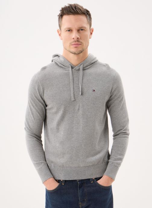 Tommy Hilfiger Pulls Essential Cotton Hoo homme gris