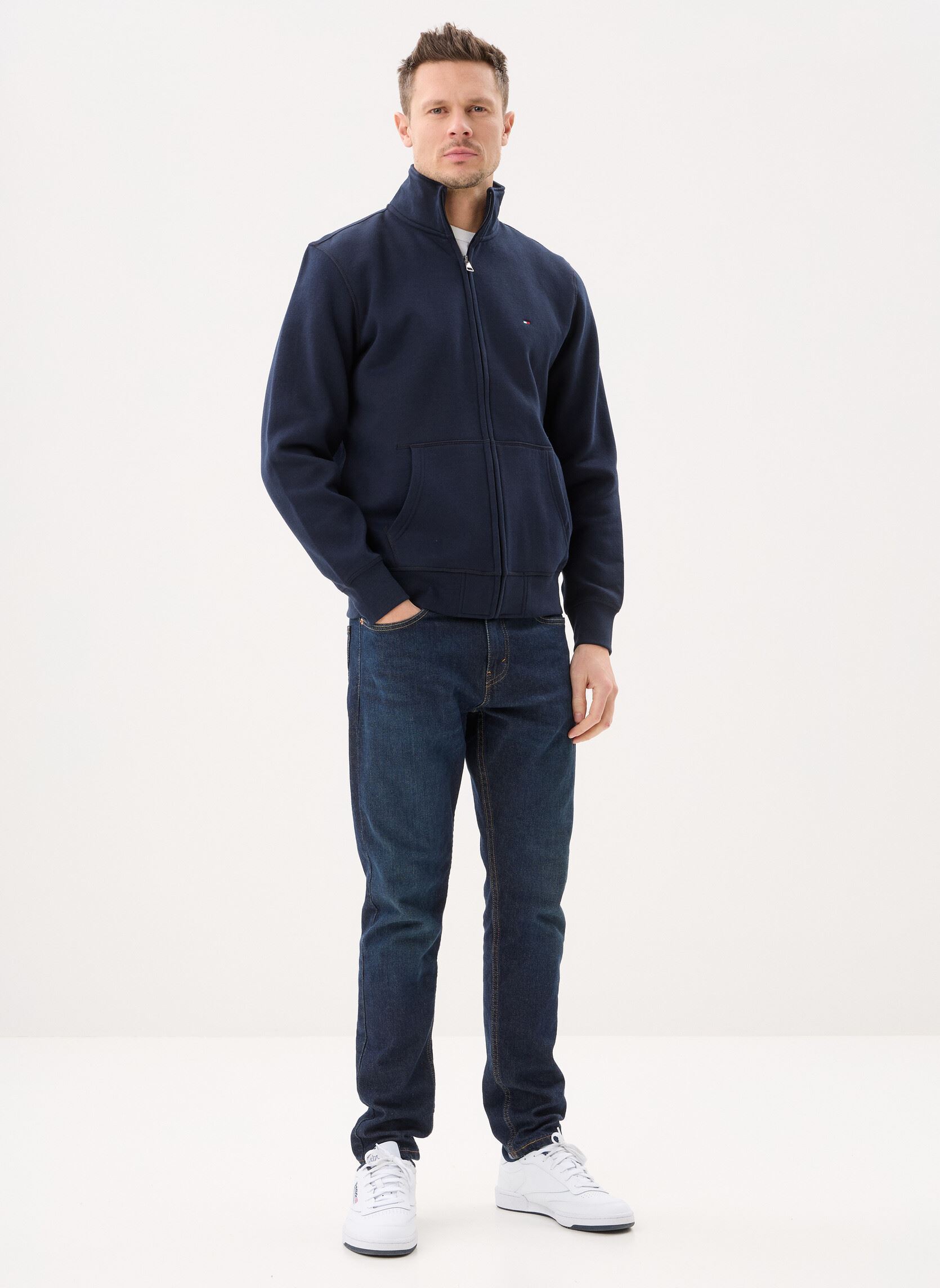 Sweaters met rits Essential Fleece Sta heren blauw Tommy Hilfiger Sweaters met rits Essential Fleece Sta heren blauw Desert Sky