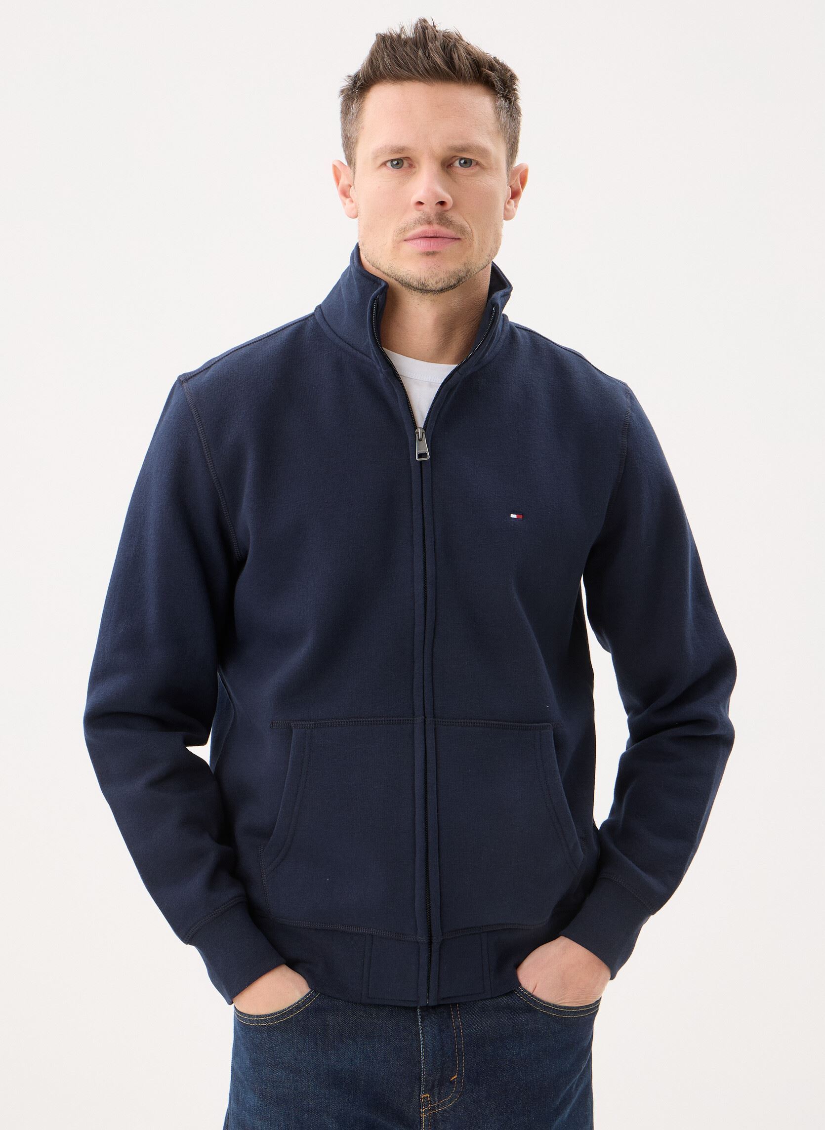 Sweat shirt Tommy Hilfiger ESSENTIAL FLEECE STAND COLLAR EU - vue 3