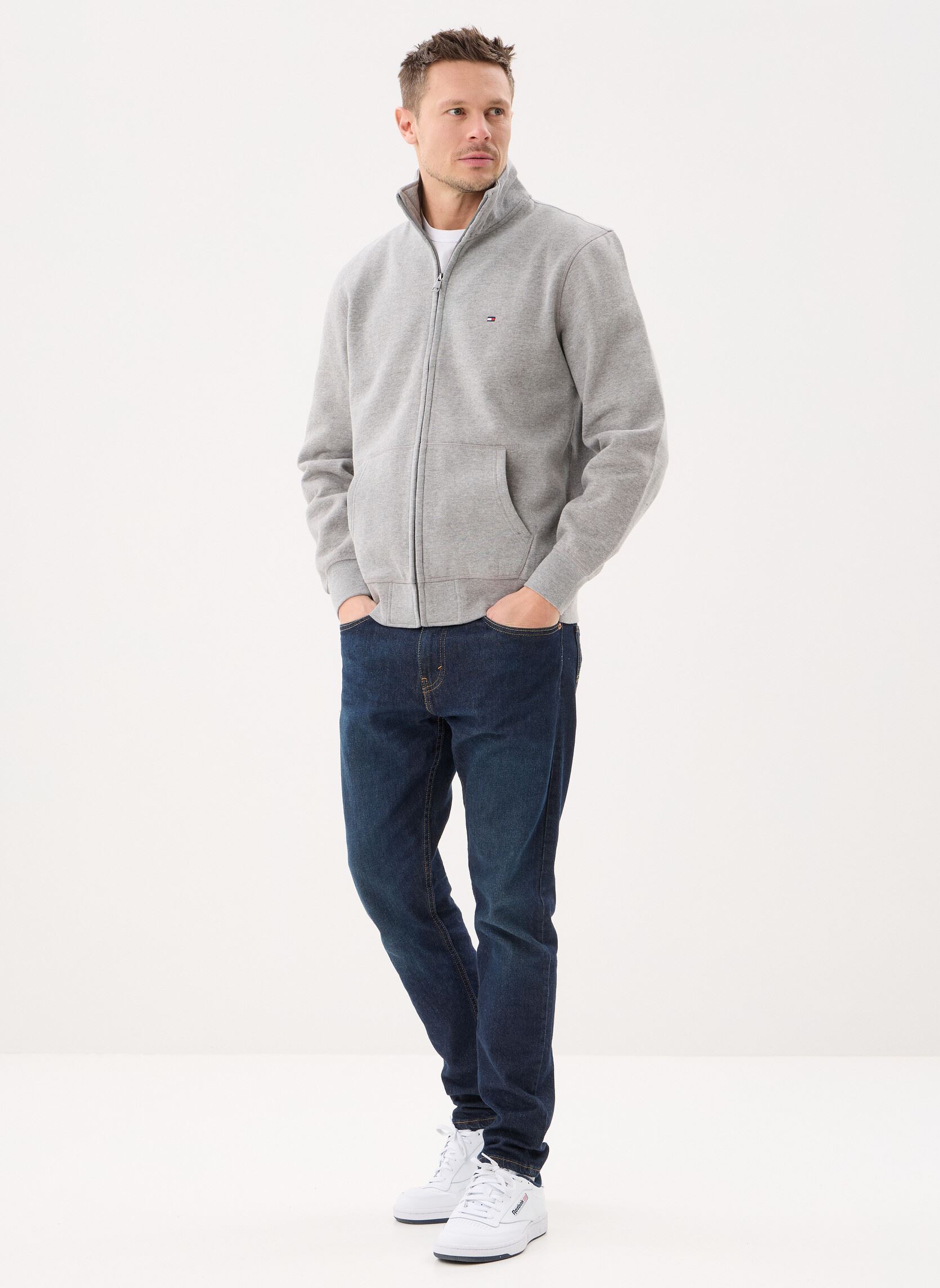 Sweats zippés Essential Fleece Sta homme gris Tommy Hilfiger Sweats zippés Essential Fleece Sta homme gris MEDIUM GREY HEATHER