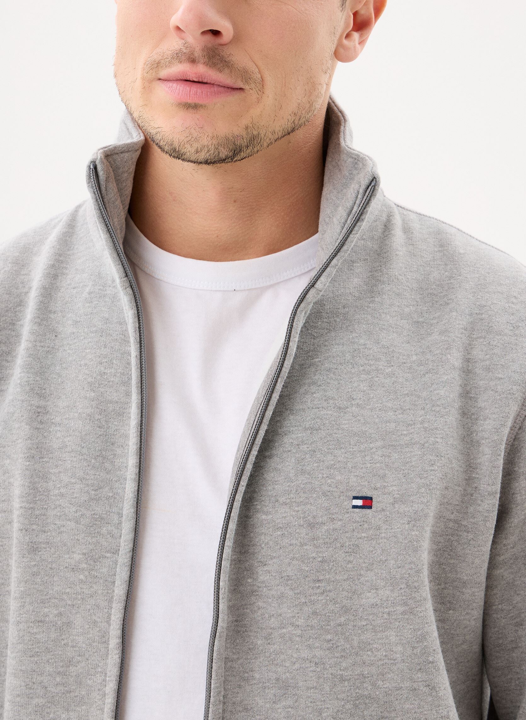 Sweats zippés Essential Fleece Sta homme gris Tommy Hilfiger Sweats zippés Essential Fleece Sta homme gris MEDIUM GREY HEATHER