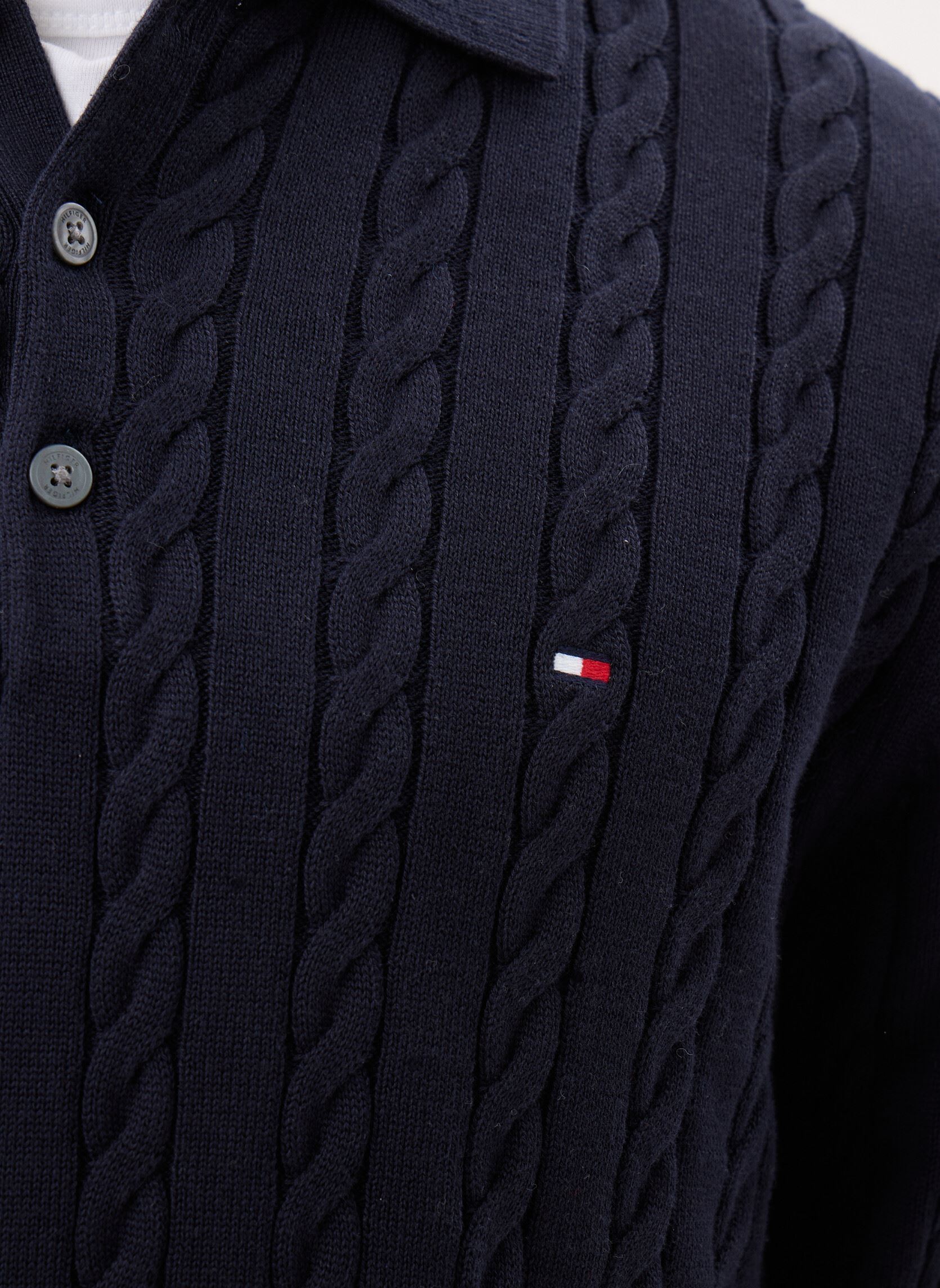 Pulls Classic Cotton Cable homme bleu Tommy Hilfiger Pulls Classic Cotton Cable homme bleu DESERT SKY