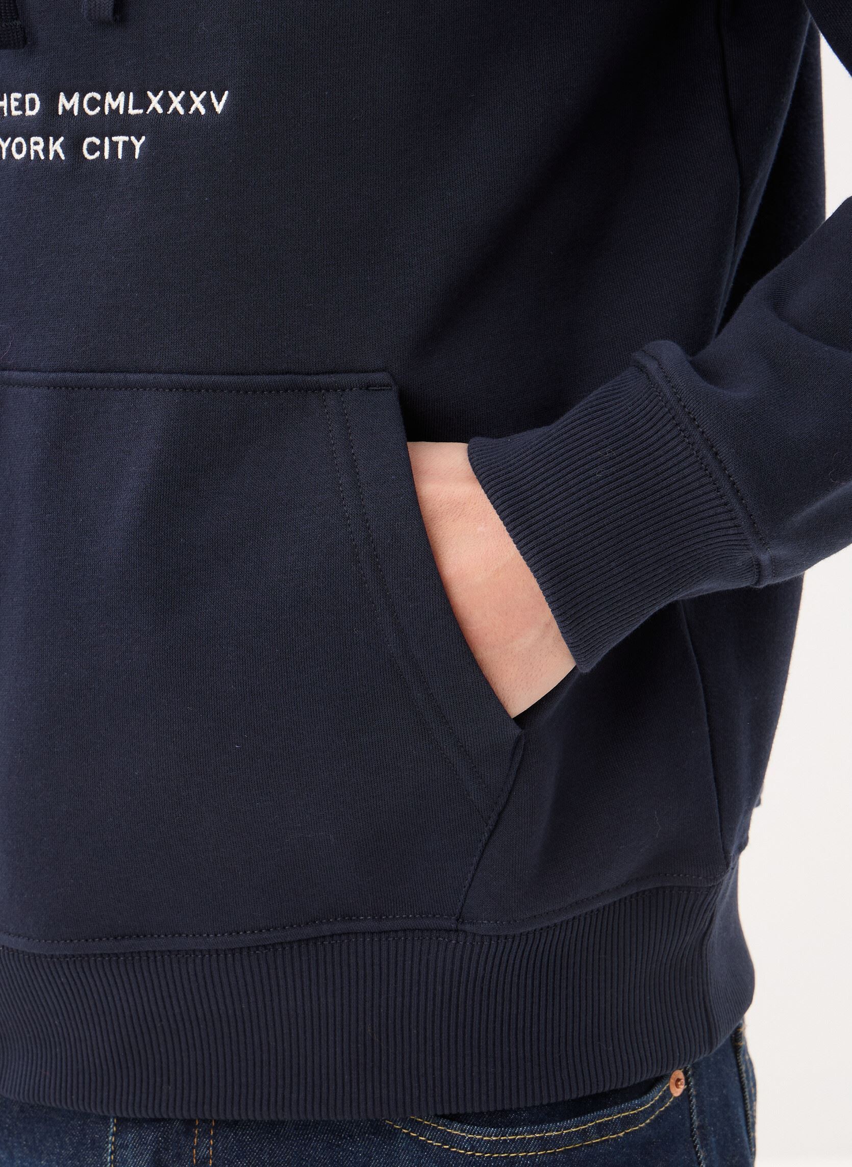 Hoodies Tommy Embro Flag Hoo heren blauw Tommy Hilfiger Hoodies Tommy Embro Flag Hoo heren blauw DESERT SKY