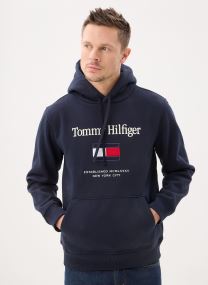 Hoodies Tommy Embro Flag Hoo heren blauw