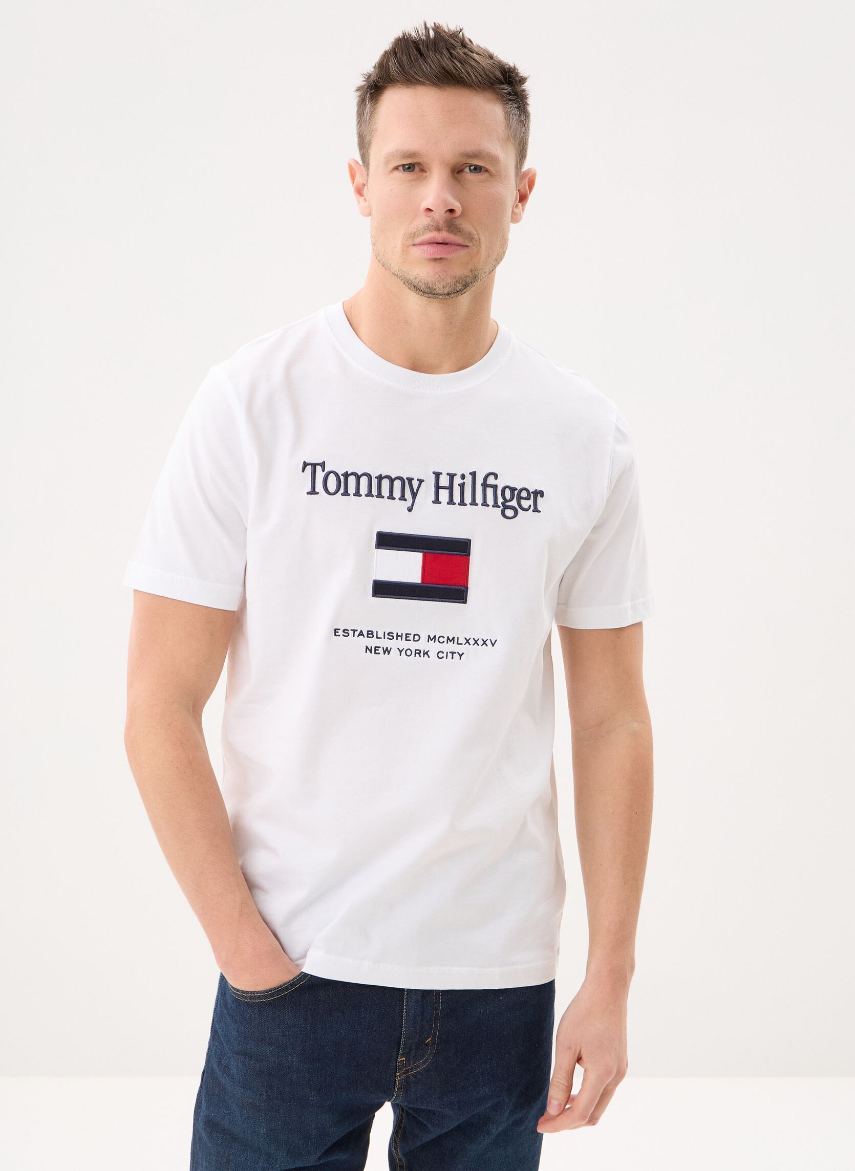 T shirt Tommy Hilfiger Tommy Embro Flag Tee EU - vue 2