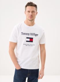 Kurzarm-T-Shirts Tommy Embro Flag Tee herren weiß