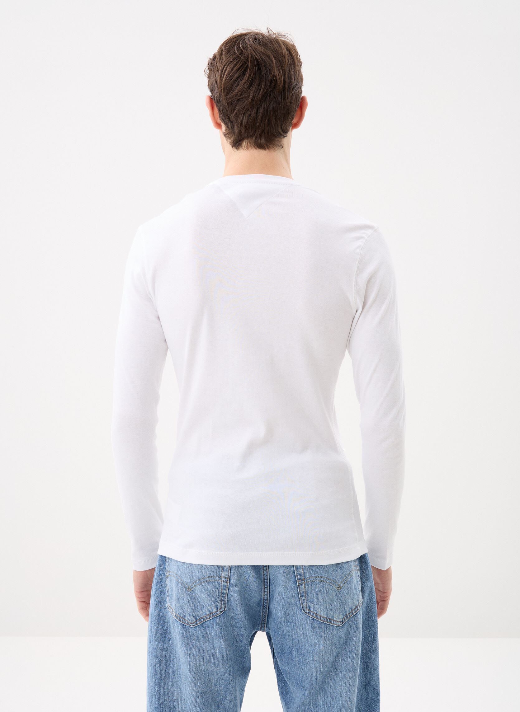 T-shirts met lange mouwen Tjm Original Rib Lon heren wit Tommy Jeans T-shirts met lange mouwen Tjm Original Rib Lon heren wit CLASSIC WHITE