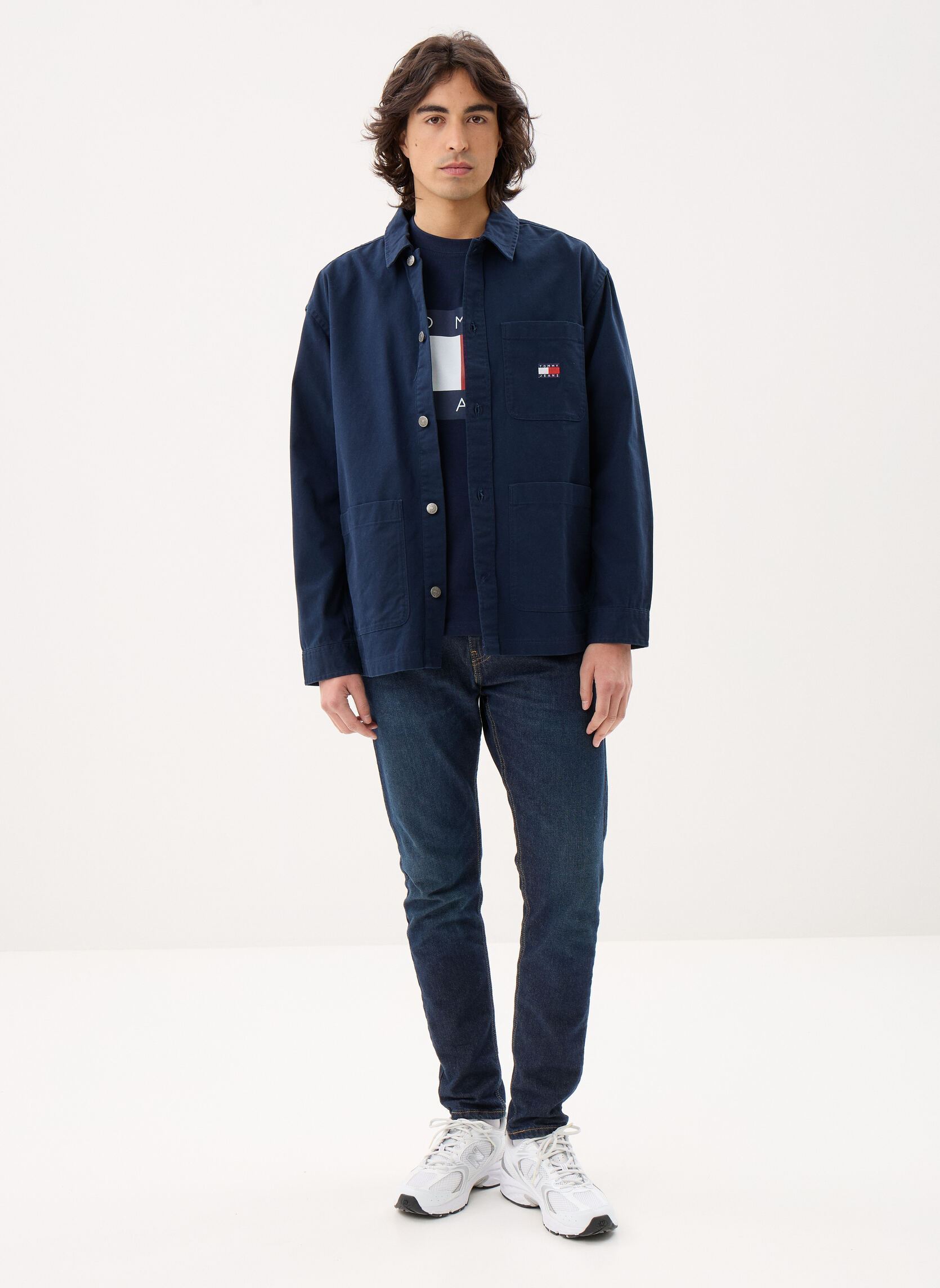 Hemden Tjm Essential Oversh herren blau Tommy Jeans Hemden Tjm Essential Oversh herren blau DARK NIGHT NAVY