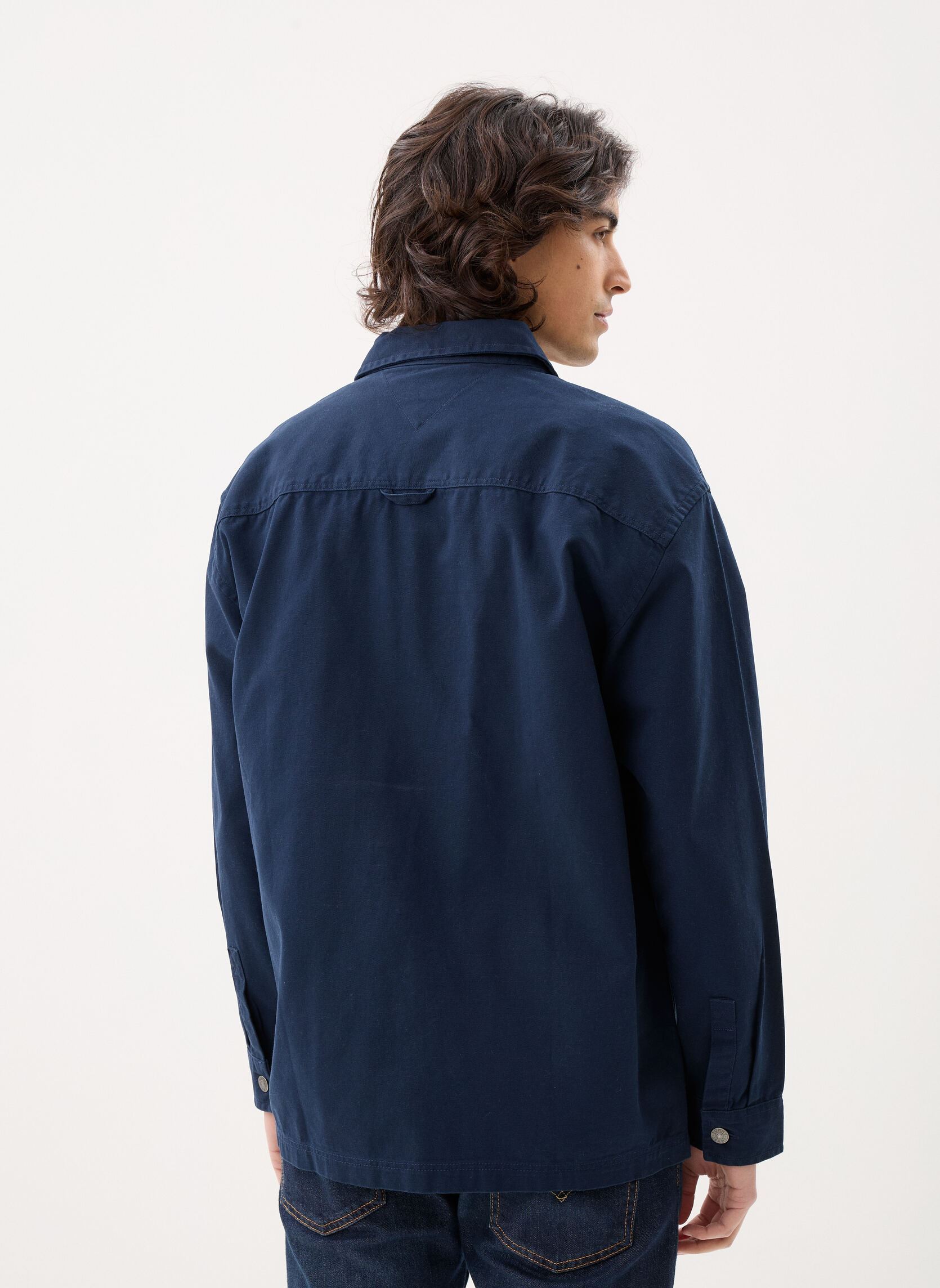 Hemden Tjm Essential Oversh herren blau Tommy Jeans Hemden Tjm Essential Oversh herren blau DARK NIGHT NAVY