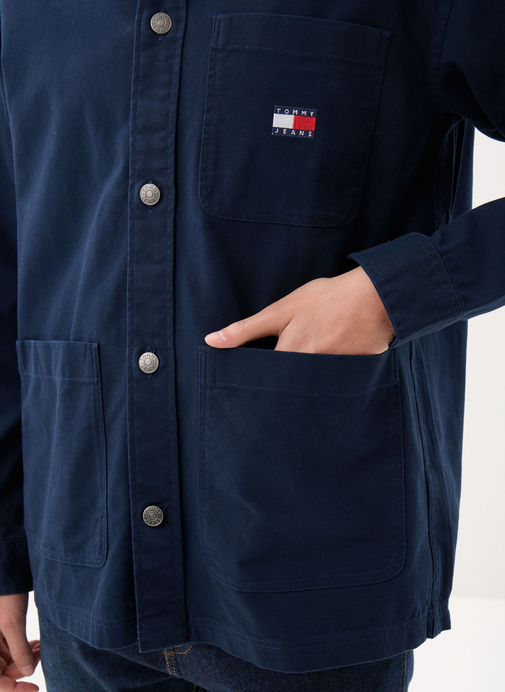 Hemden Tjm Essential Oversh herren blau Tommy Jeans Hemden Tjm Essential Oversh herren blau DARK NIGHT NAVY