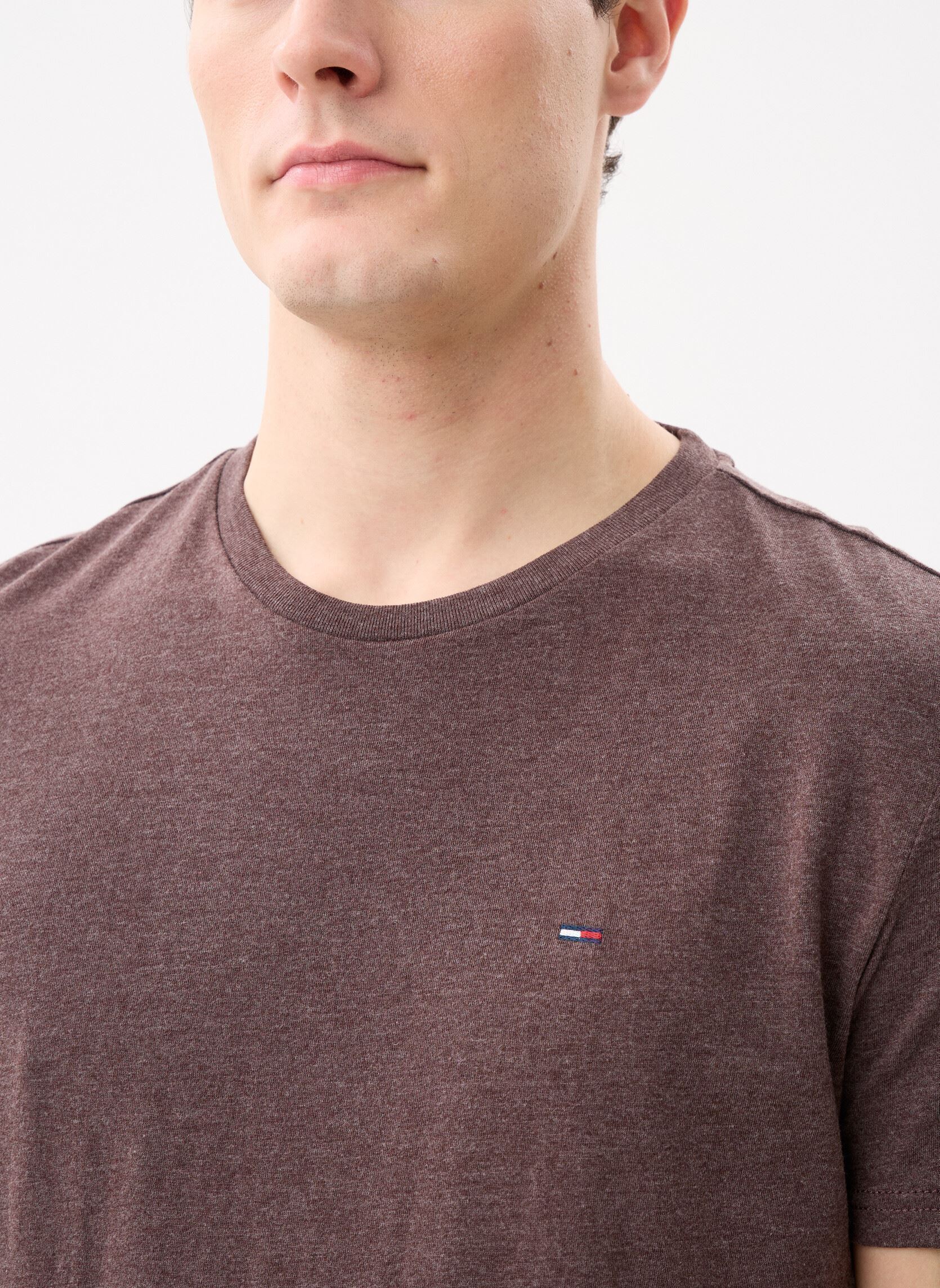 T-shirts met korte mouwen Tjm Xslim Jaspe Htr heren bruin Tommy Jeans T-shirts met korte mouwen Tjm Xslim Jaspe Htr heren bruin BLACK WALNUT HTR