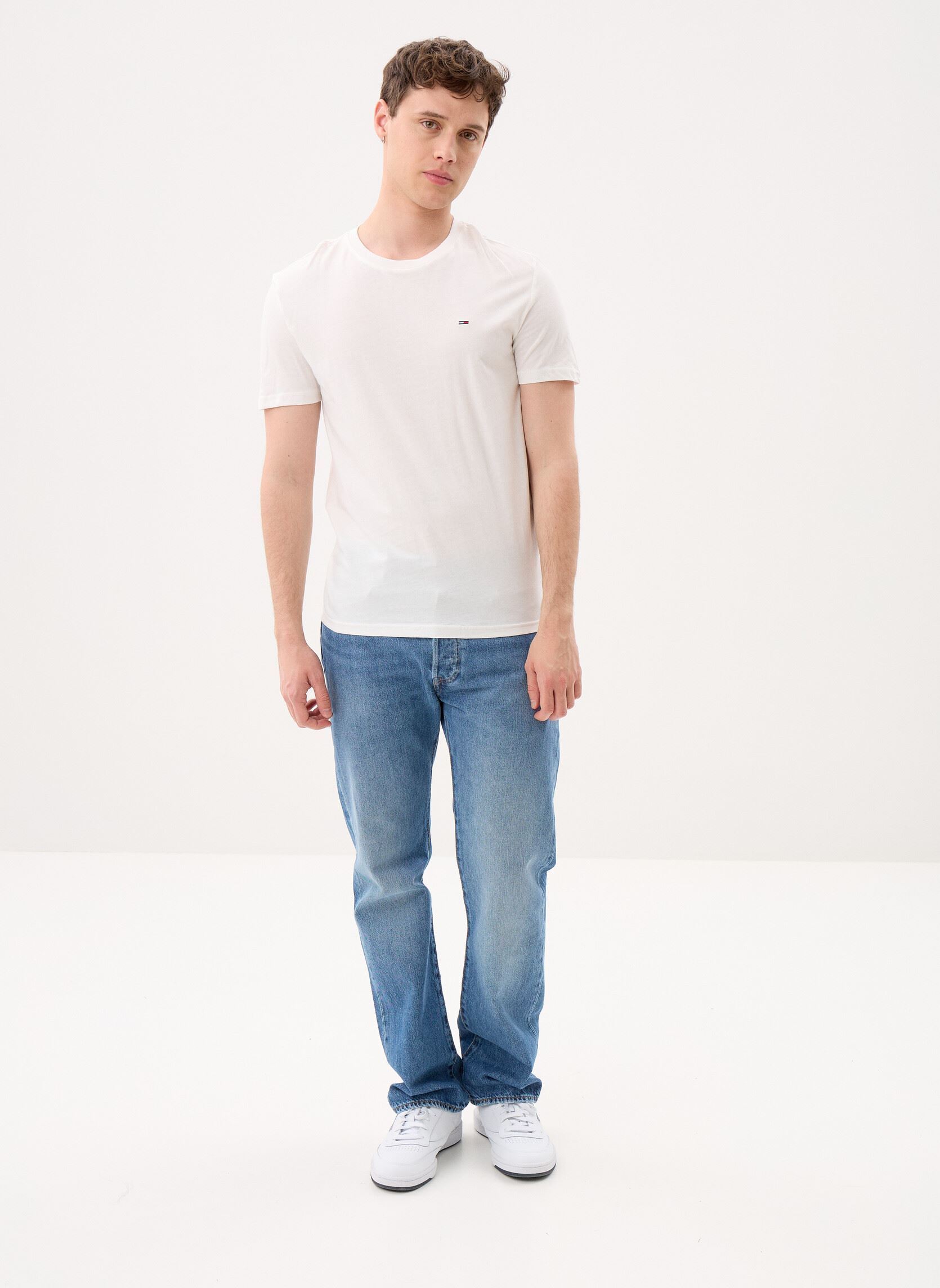T-shirts met korte mouwen Tjm Xslim 3Pack Tee heren wit Tommy Jeans T-shirts met korte mouwen Tjm Xslim 3Pack Tee heren wit ECRU / DARK NIGHT NAVY / RED A