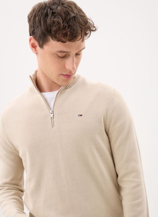 Tommy Jeans Sweaters met rits Tjm Slm Ess Light ¼ heren beige