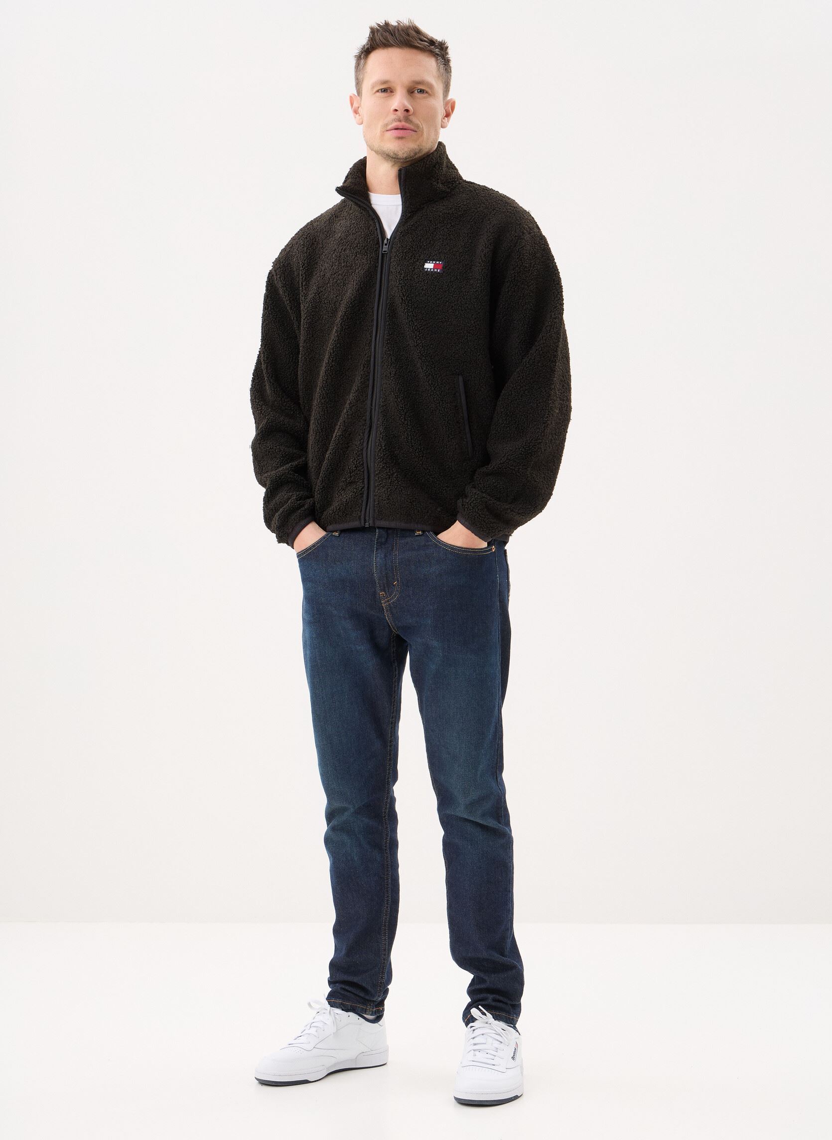 Pulls polaires Tjm Rlx Badge Zip-Th homme noir Tommy Jeans Pulls polaires Tjm Rlx Badge Zip-Th homme noir BLACK