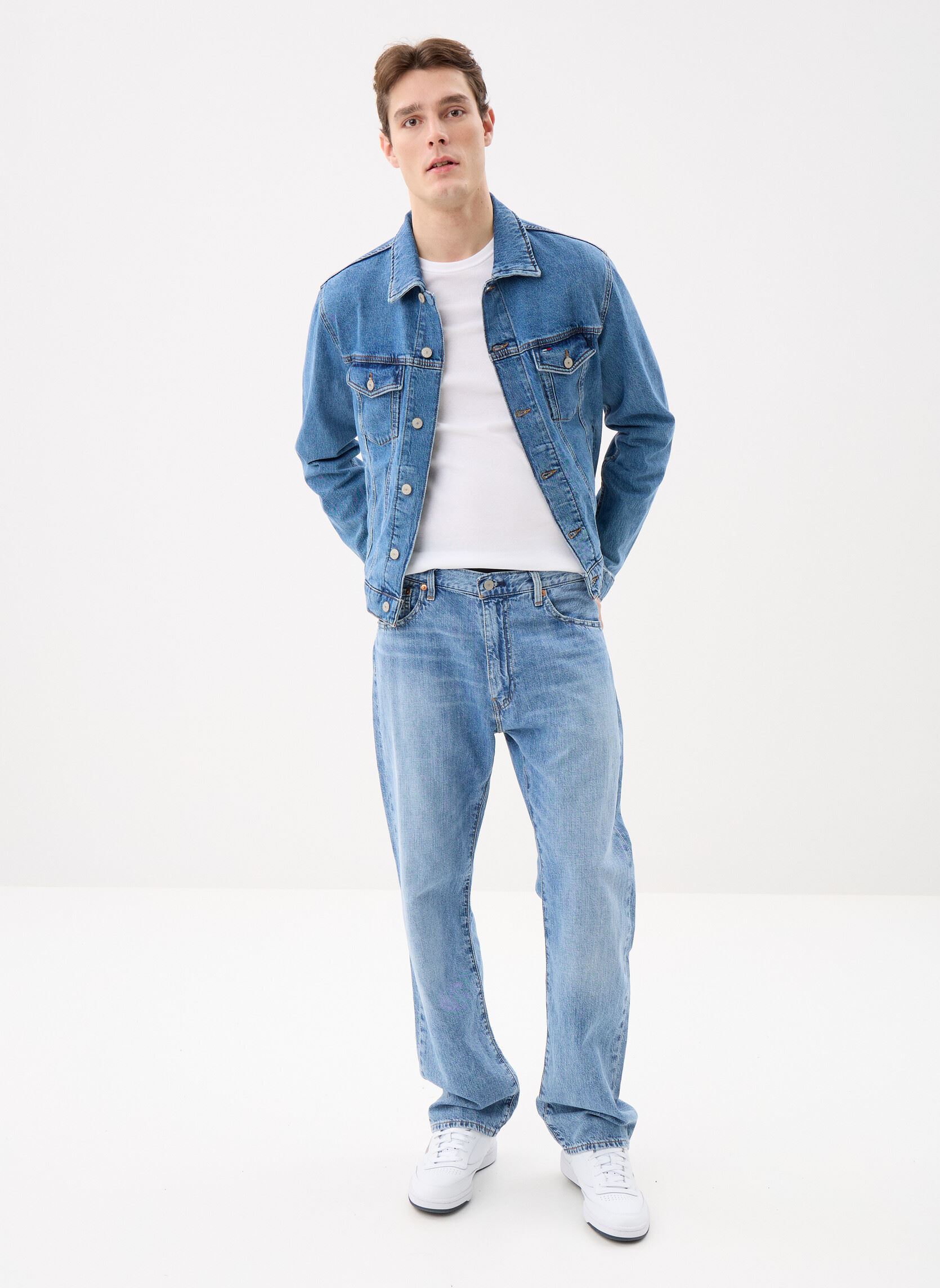 Spijkerjassen Ryan Rglr Trckr Jckt heren blauw Tommy Jeans Spijkerjassen Ryan Rglr Trckr Jckt heren blauw DENIM MEDIUM