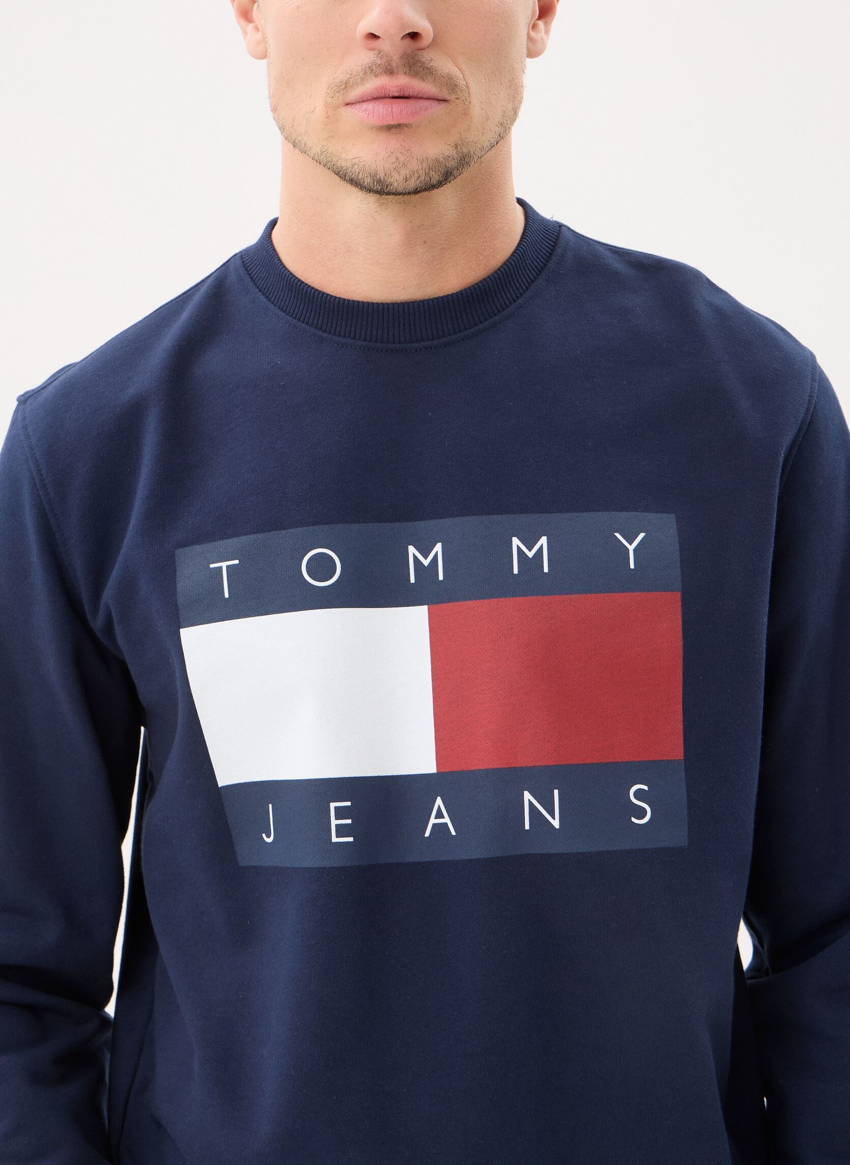 Sweats Tjm Reg Big Flag Cne homme bleu Tommy Jeans Sweats Tjm Reg Big Flag Cne homme bleu DARK NIGHT NAVY