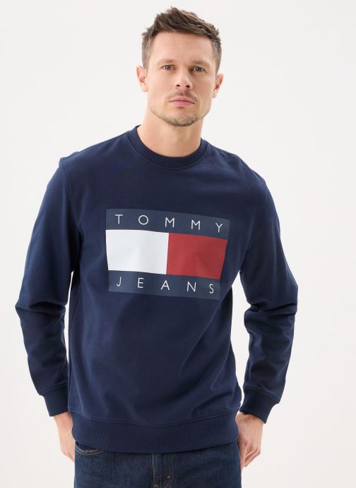 Tommy Jeans Sweatshirts Tjm Reg Big Flag Cne herren blau