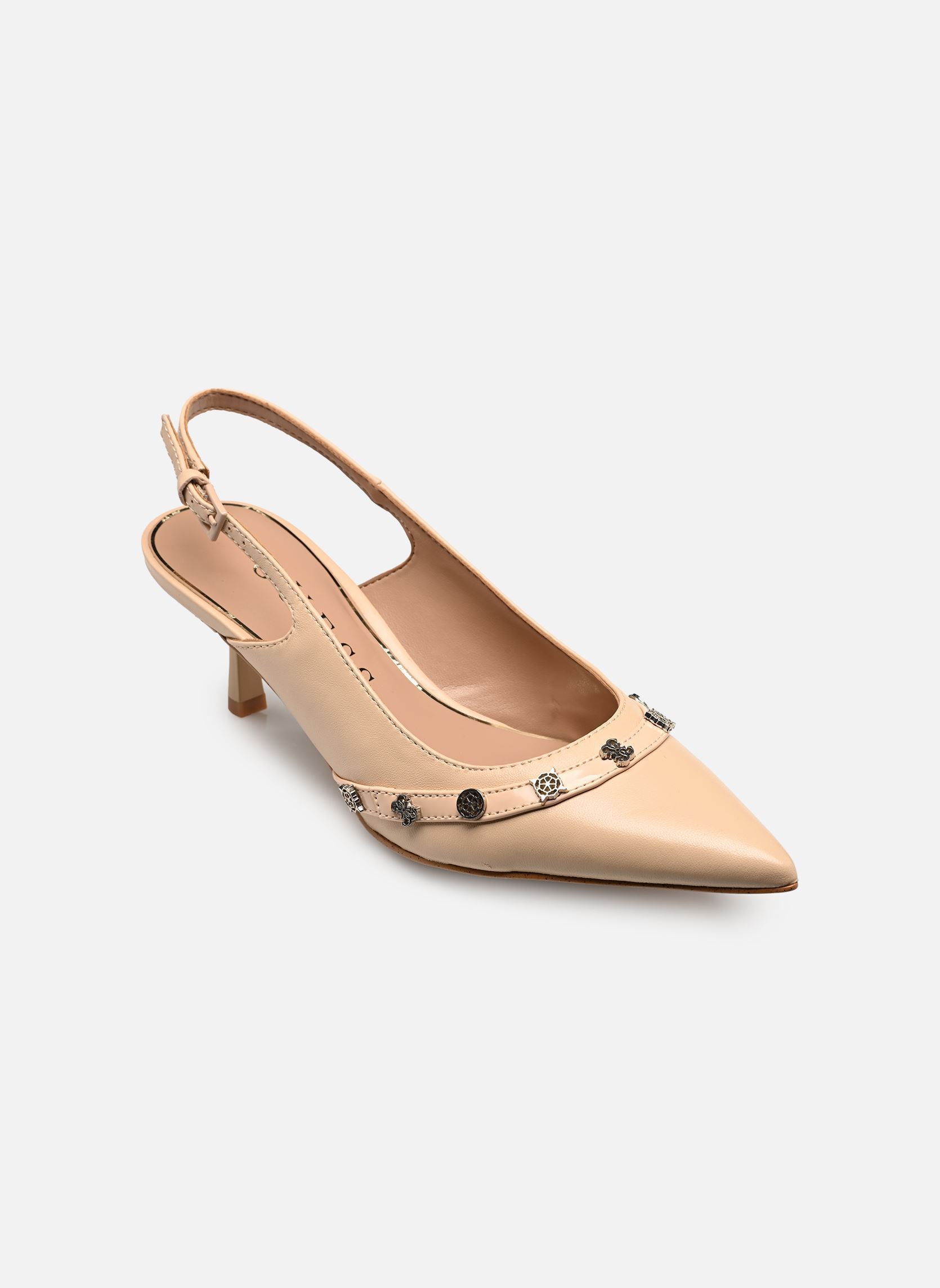 Chaussures escarpins Guess FLPYAN LEA05 YANAI NUDE - vue 4