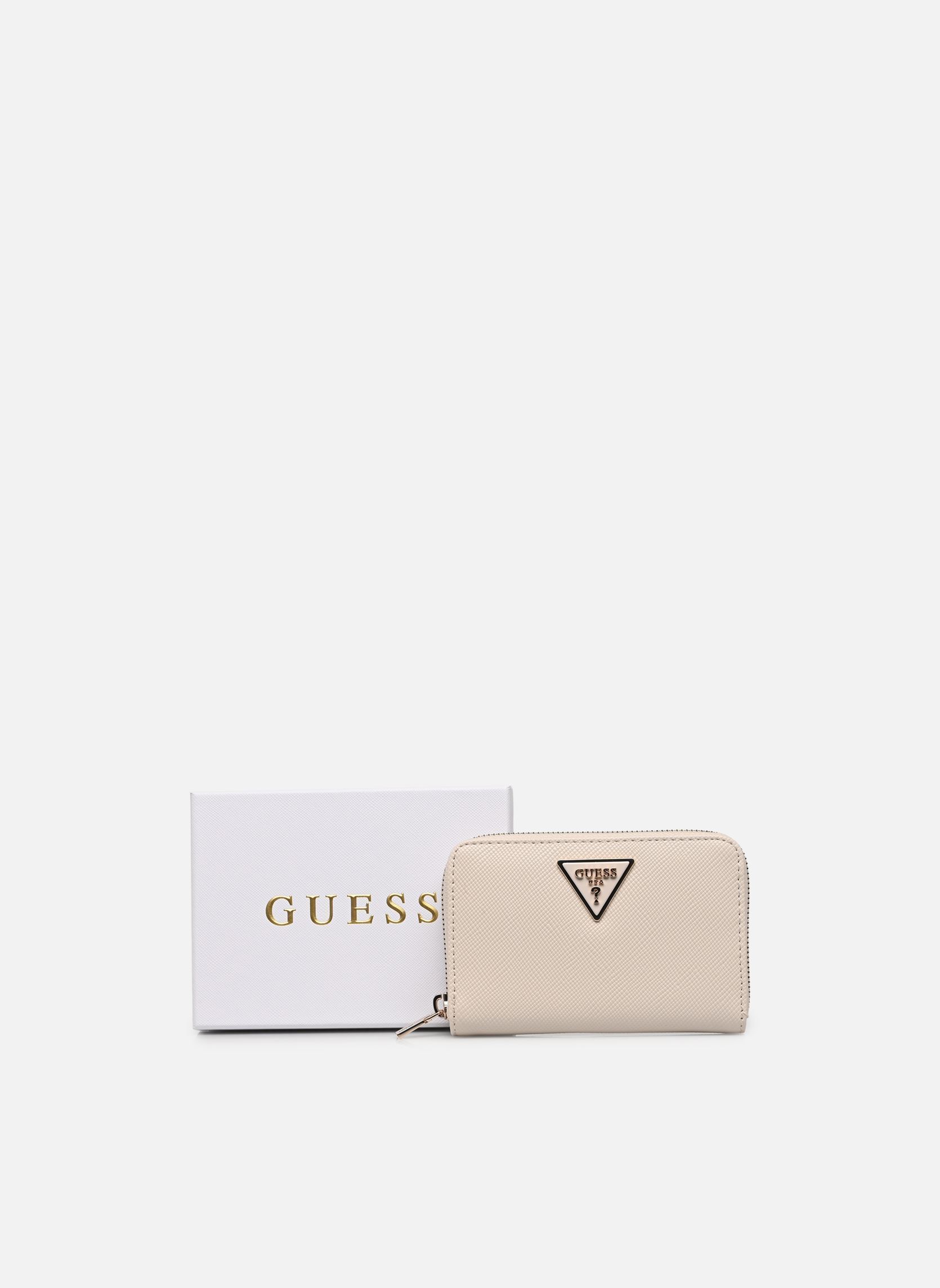Portemonnees Laurel Ii Slg Med Zip Around dames wit Guess Portemonnees Laurel Ii Slg Med Zip Around dames wit BONE