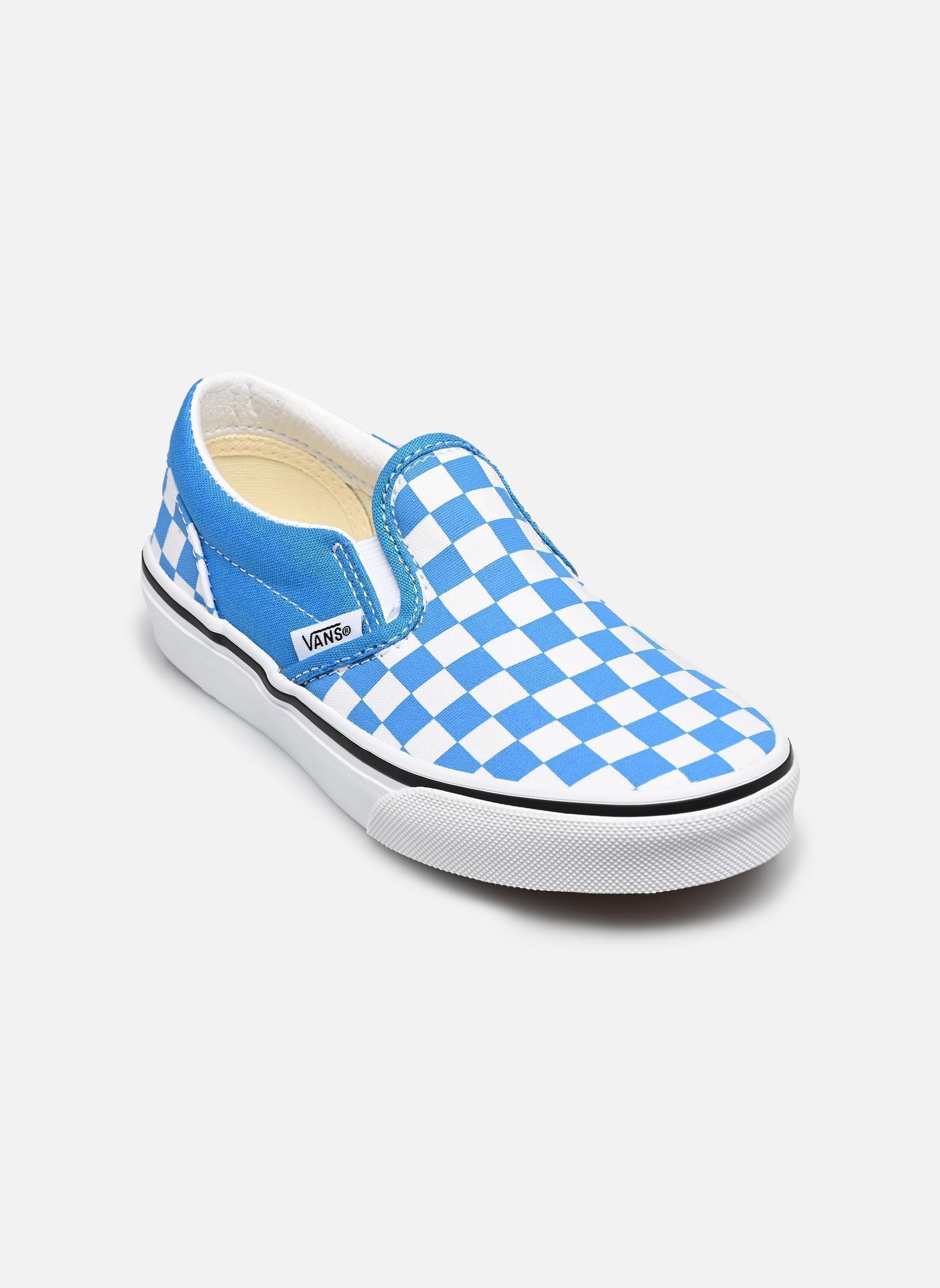 Slip ons enfant Vans Classic Slip On COLOR THEORY CHECKERBOARD Bright Azure - vue 2
