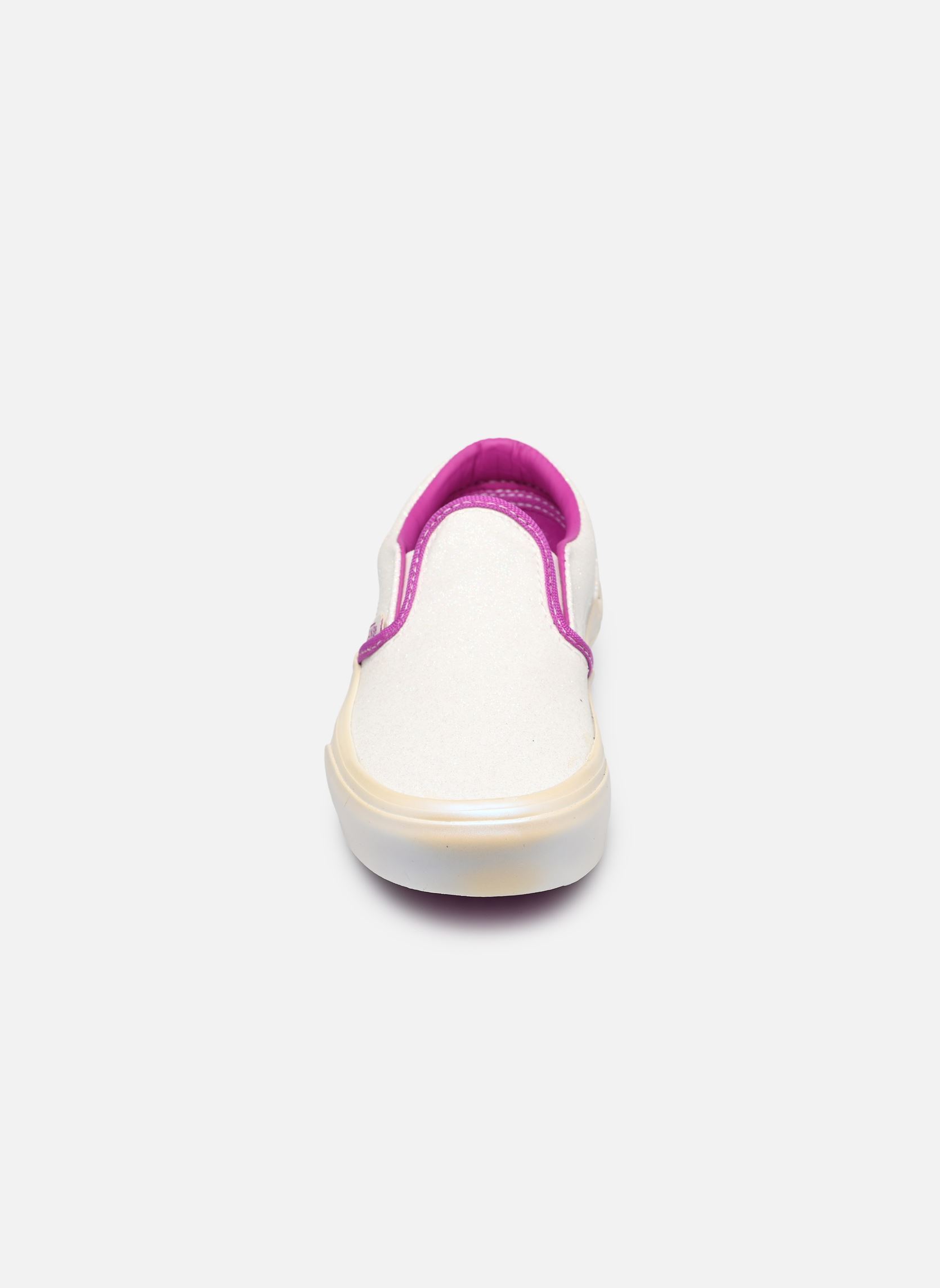 Baskets Classic Slip-On fille blanc Vans Baskets Classic Slip-On fille blanc WHP - GLITTER PEARL WHITE/PUR