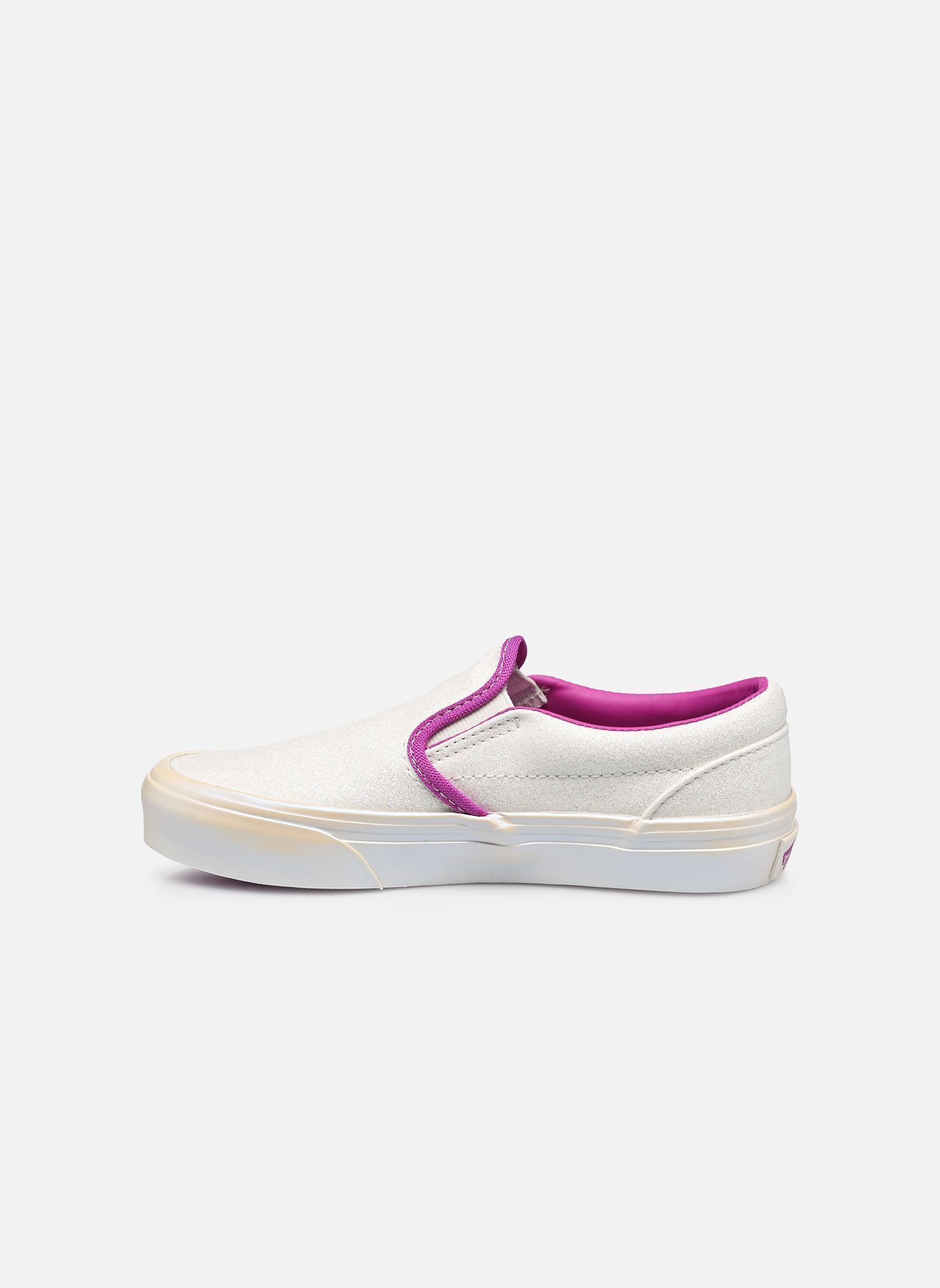 Baskets Classic Slip-On fille blanc Vans Baskets Classic Slip-On fille blanc WHP - GLITTER PEARL WHITE/PUR