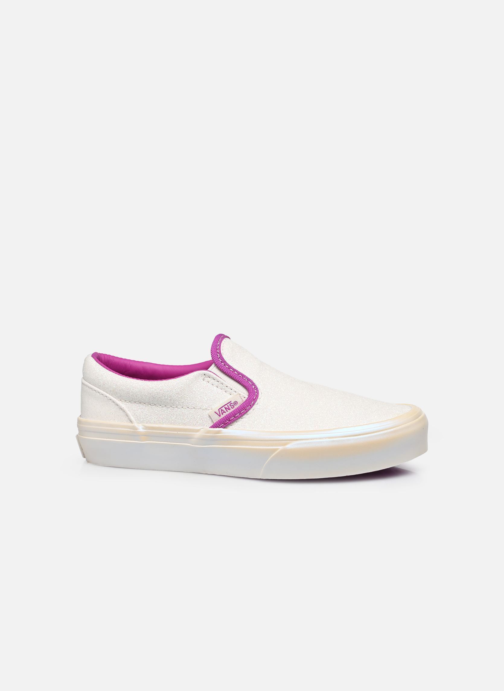 Baskets Classic Slip-On fille blanc Vans Baskets Classic Slip-On fille blanc WHP - GLITTER PEARL WHITE/PUR