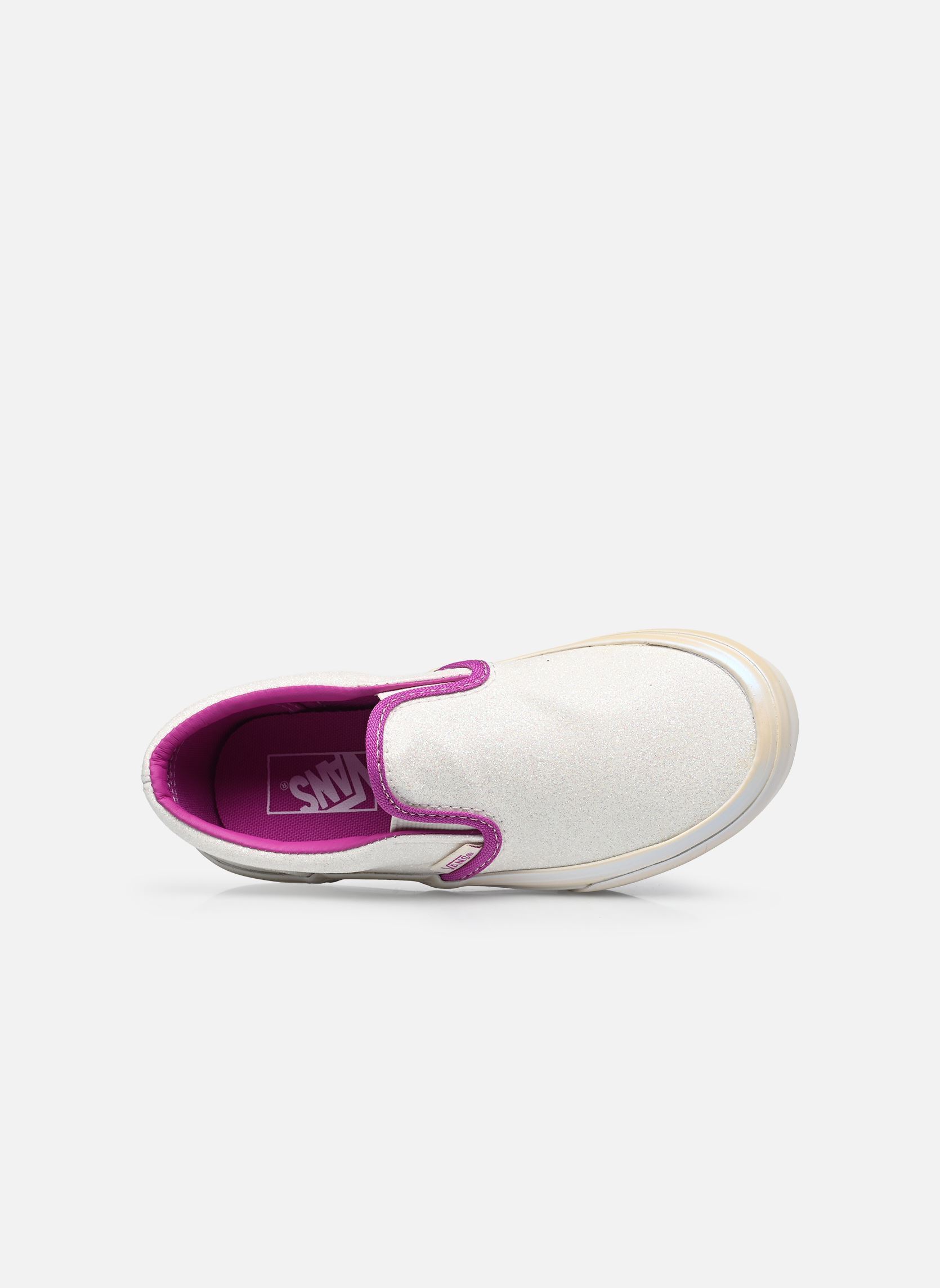 Baskets Classic Slip-On fille blanc Vans Baskets Classic Slip-On fille blanc WHP - GLITTER PEARL WHITE/PUR