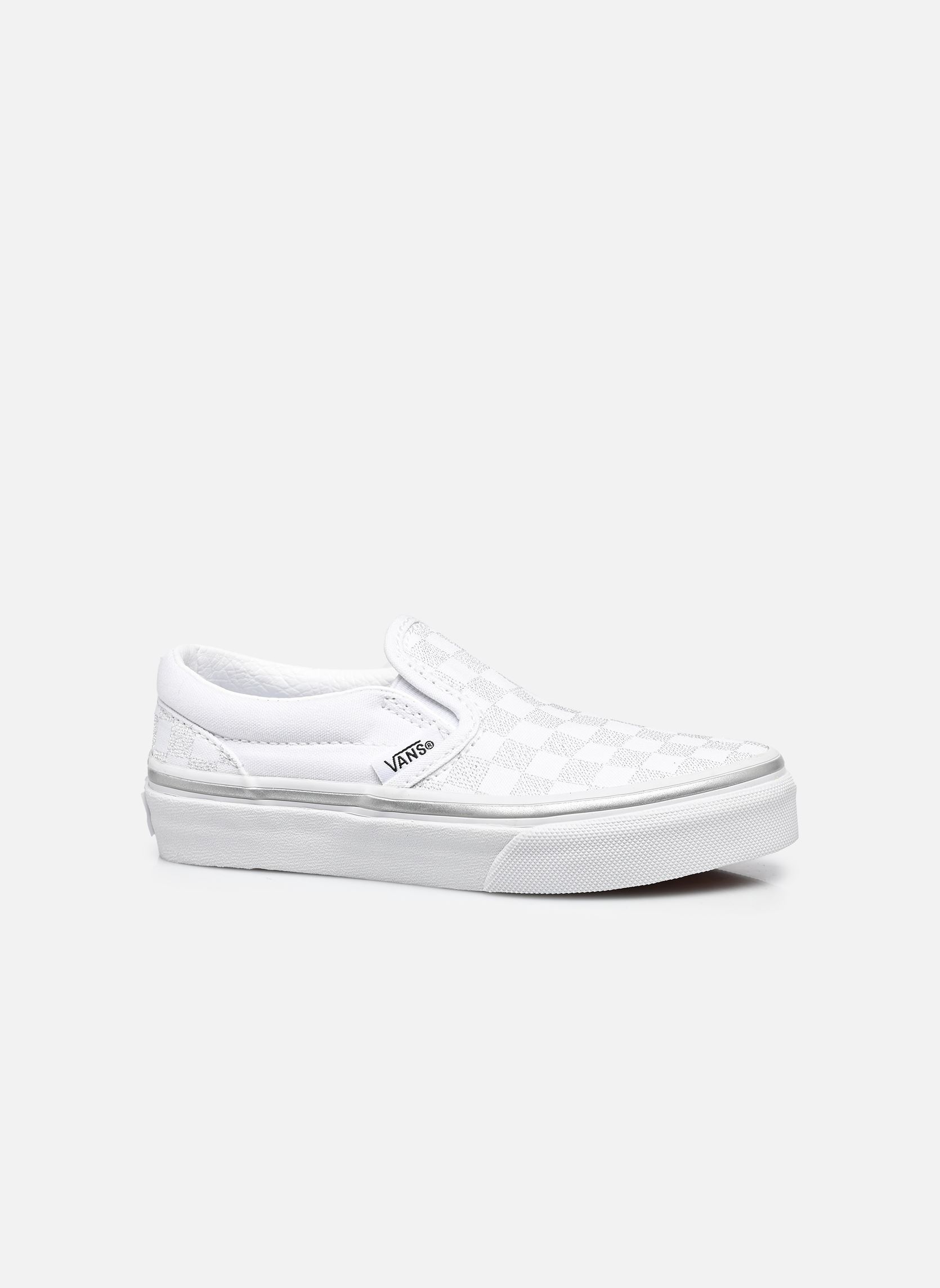 Baskets Classic Slip-On garçon blanc Vans Baskets Classic Slip-On garçon blanc METALLIC CHECKRBRD SILVER/TRUE