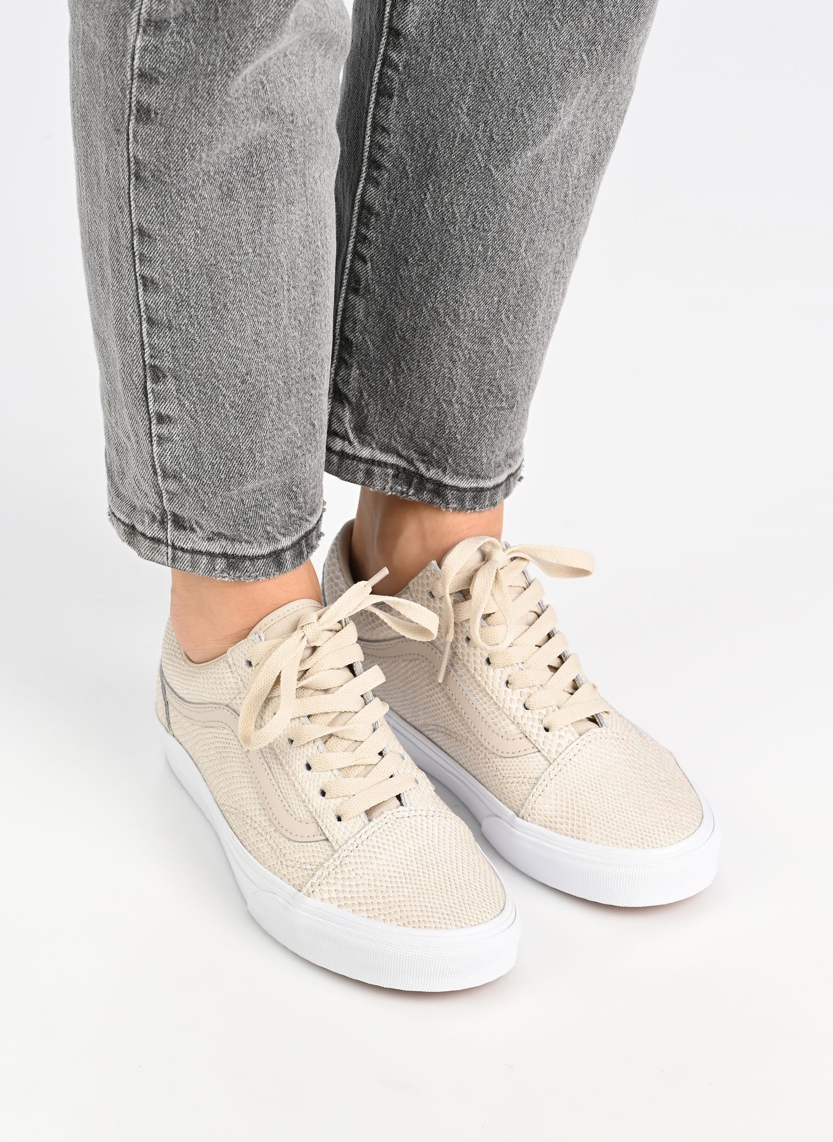 Baskets toile Old Skool femme beige Vans Baskets toile Old Skool femme beige OATMEAL