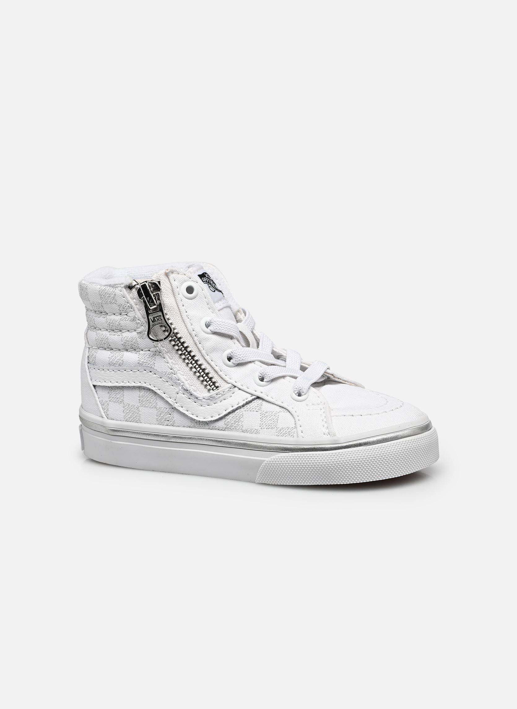 Baskets hautes Sk8-Hi Reissue Side Zip TD garçon blanc Vans Baskets hautes Sk8-Hi Reissue Side Zip TD garçon blanc METALLIC CHECKRBRD SILVER/TRUE