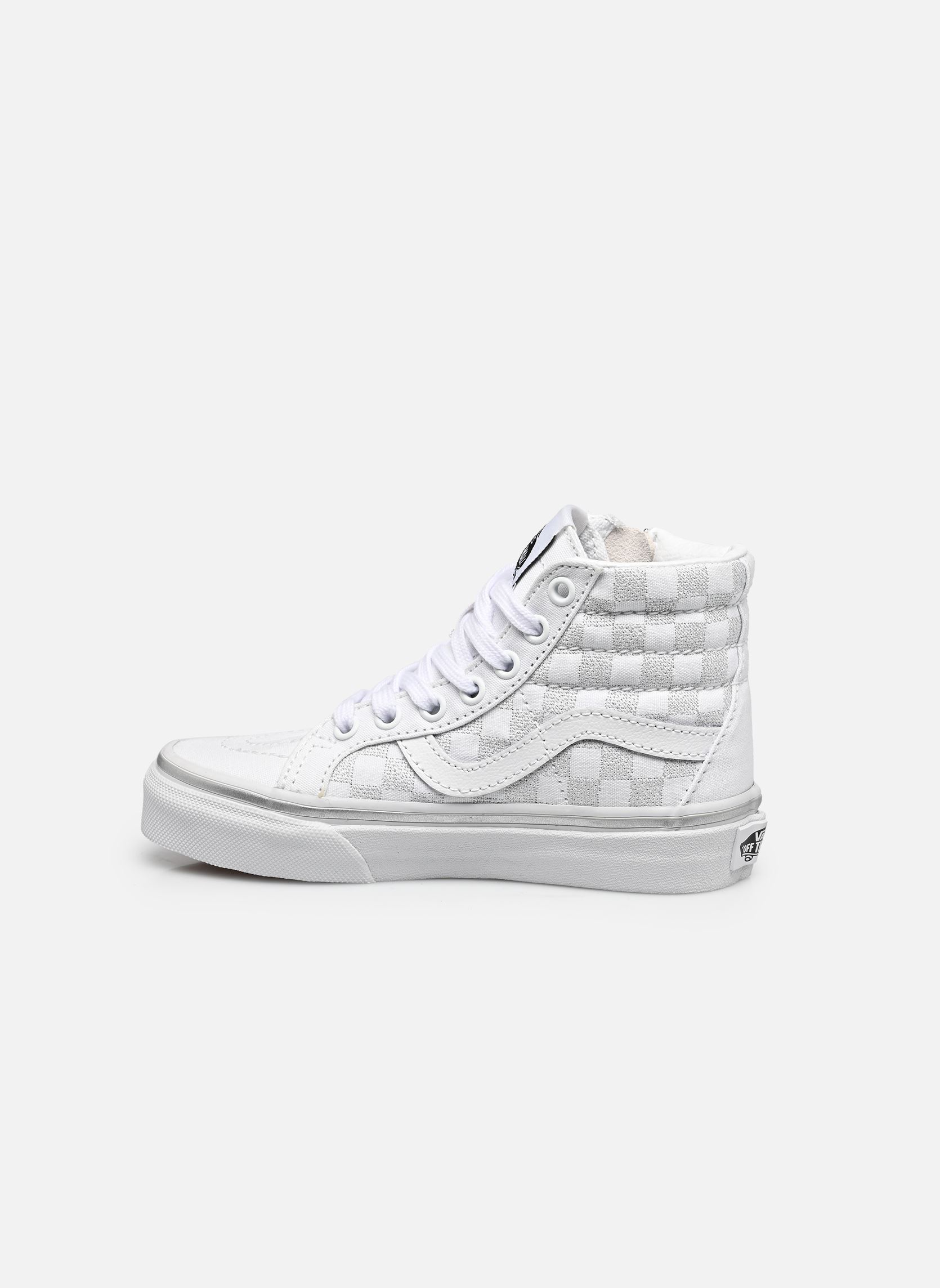 Knöchelhohe Sneaker Sk8-Hi Reissue Side Zip UY jungen weiß Vans Knöchelhohe Sneaker Sk8-Hi Reissue Side Zip UY jungen weiß METALLIC CHECKRBRD SILVER/TRUE