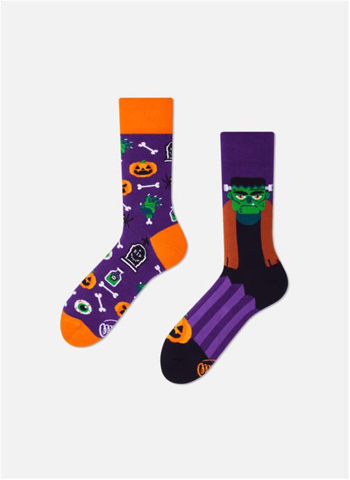 Many Mornings Chaussettes Chaussettes Many Mornings Le Monstre de Frankenstein et Citrouilles femme violet