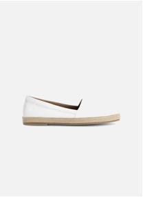 Mocassins Mocassins blancs en cuir lisse femme or et bronze