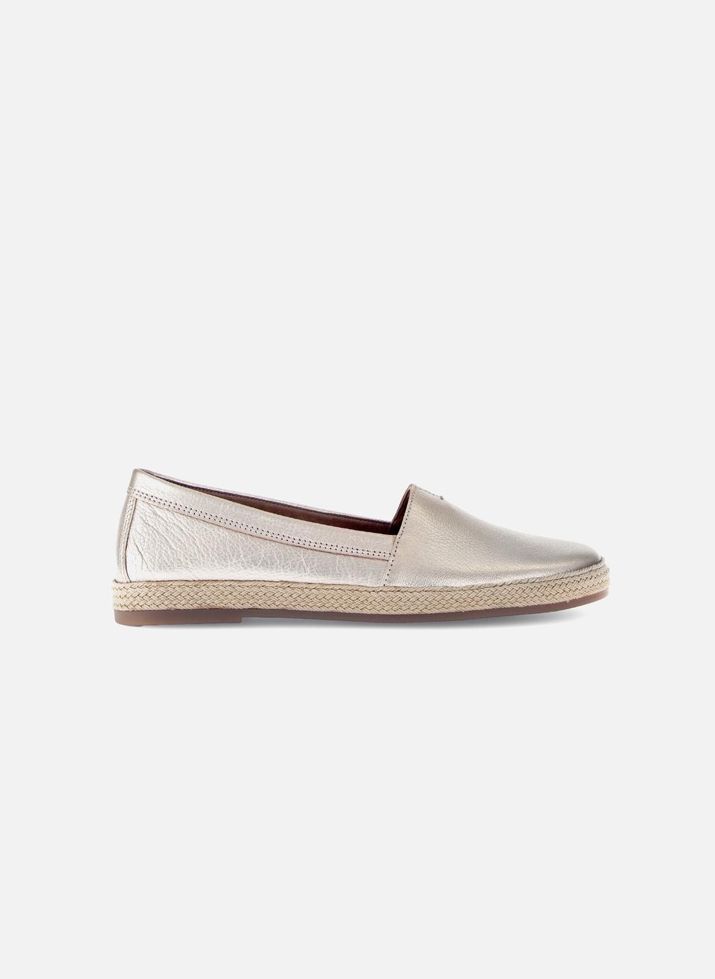 Mocassins Mocassins blancs en cuir lisse femme or et bronze Gabor Mocassins Mocassins blancs en cuir lisse femme or et bronze Or