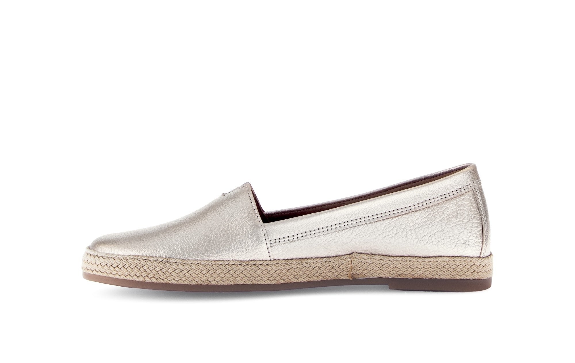 Mocassins Mocassins blancs en cuir lisse femme or et bronze Gabor Mocassins Mocassins blancs en cuir lisse femme or et bronze Or