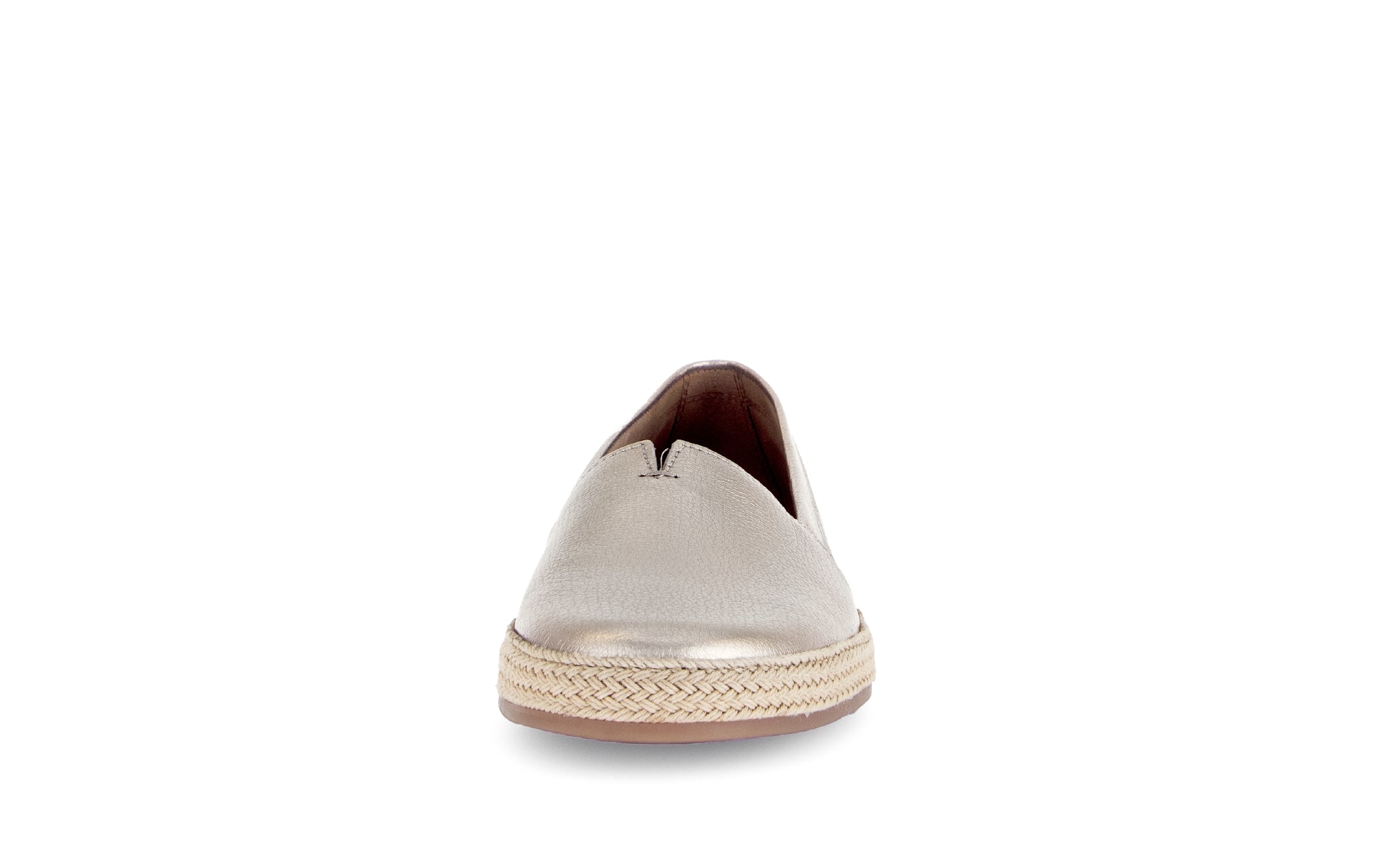 Mocassins Mocassins blancs en cuir lisse femme or et bronze Gabor Mocassins Mocassins blancs en cuir lisse femme or et bronze Or
