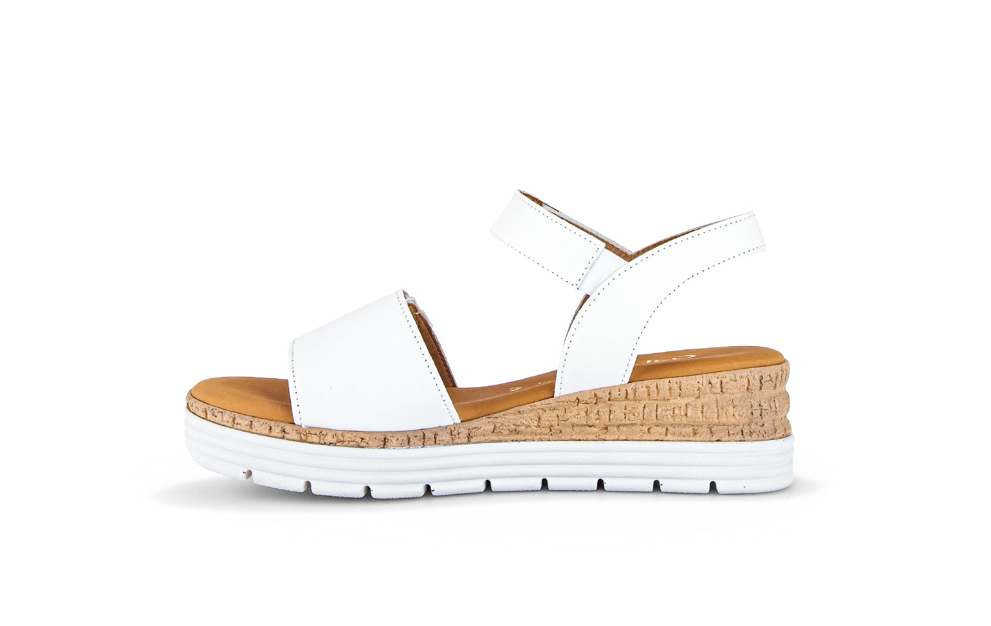 Sandales Sandales blanches en cuir lisse femme blanc Gabor Sandales Sandales blanches en cuir lisse femme blanc Blanc