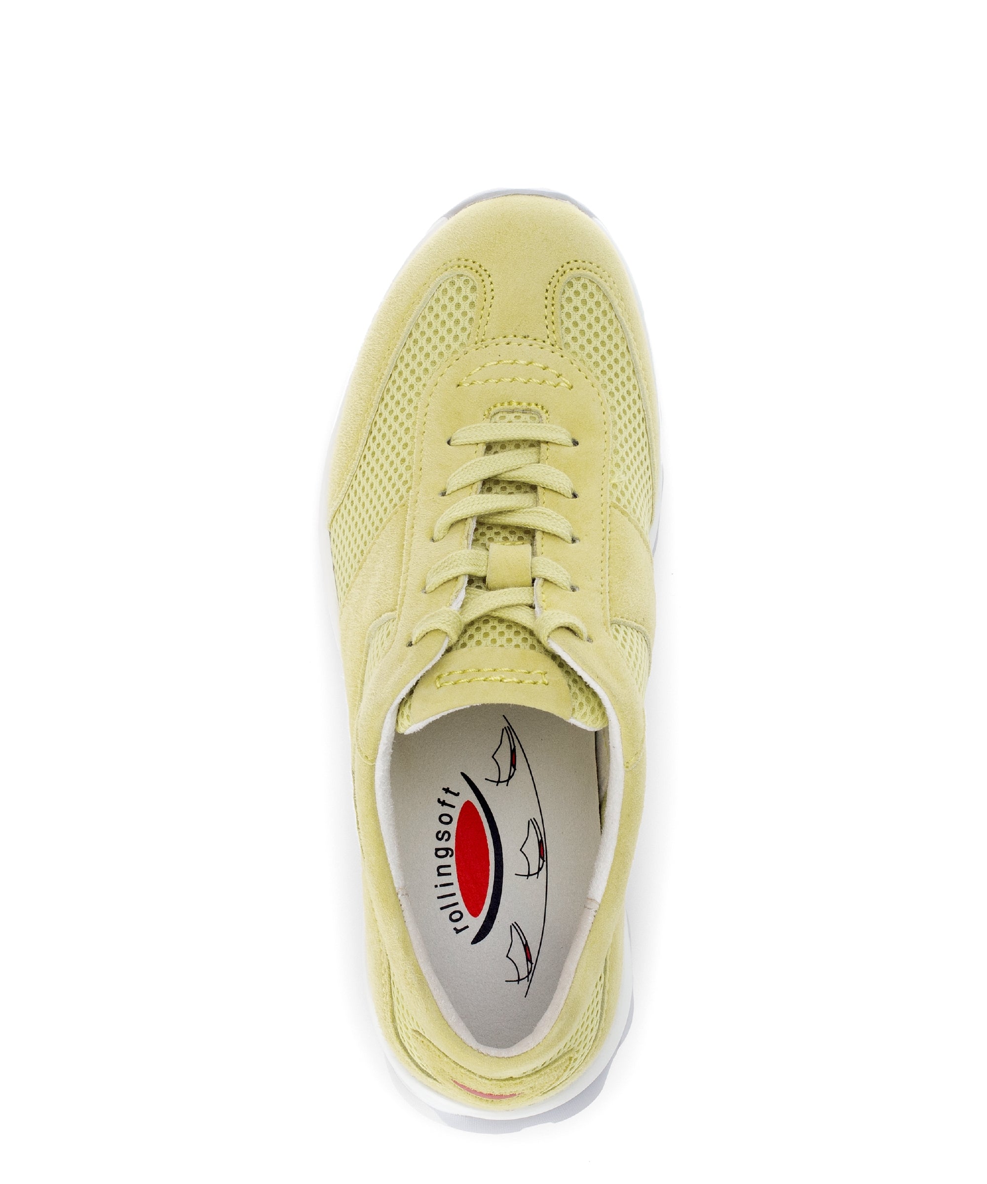 Baskets basses Baskets blanches en textile femme jaune Gabor Baskets basses Baskets blanches en textile femme jaune Jaune