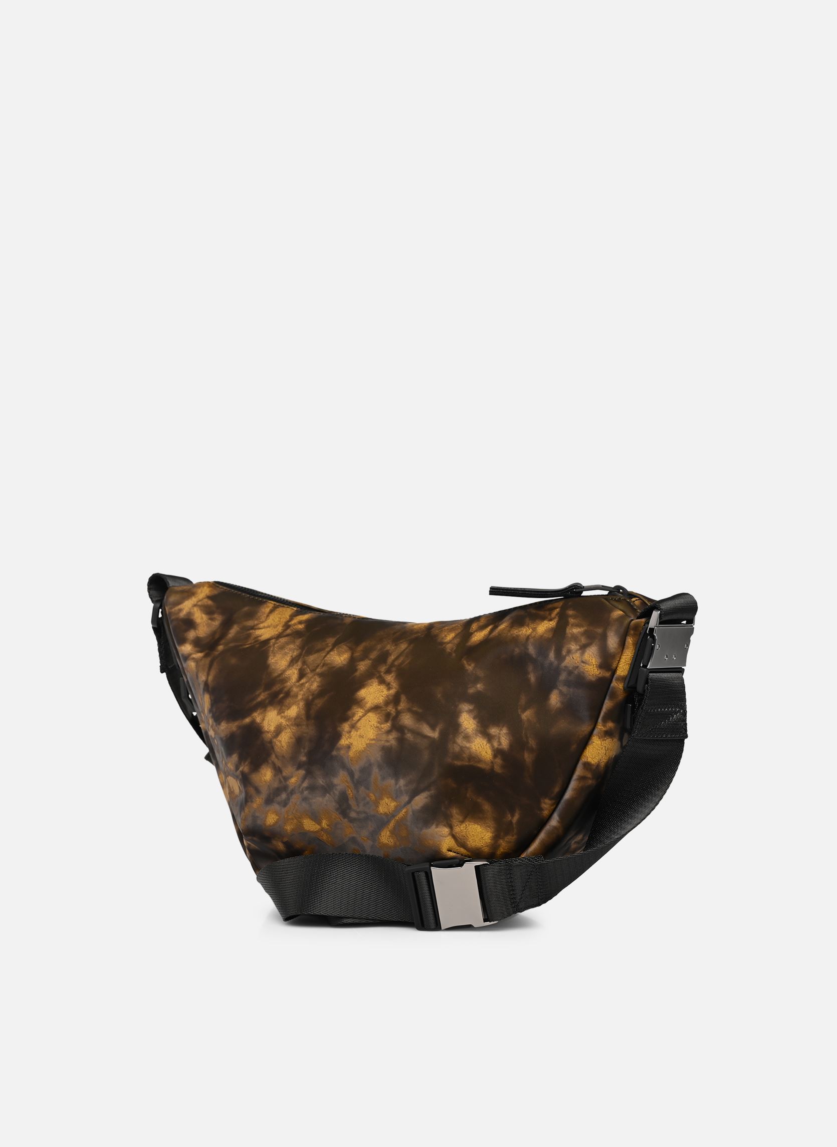 Borsa a tracolla da donna increspata a forma di nuvola, borsa hobo convertibile, in morbida pelle vegana, borsa a tracolla, nero