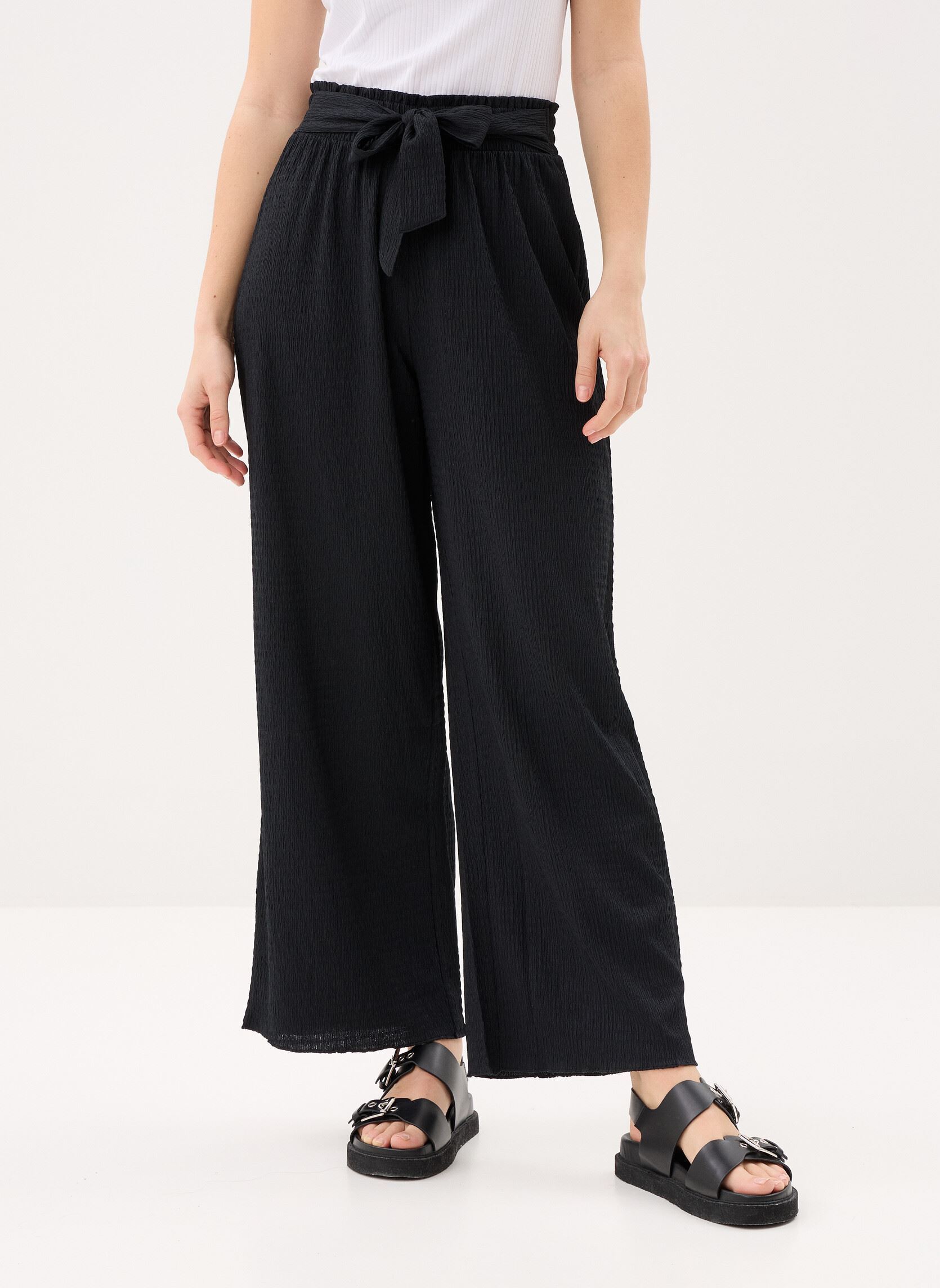 Pantalons larges PANTA-LARGE-FLUIDE femme noir Georgia Rose Pantalons larges PANTA-LARGE-FLUIDE femme noir Black Beauty